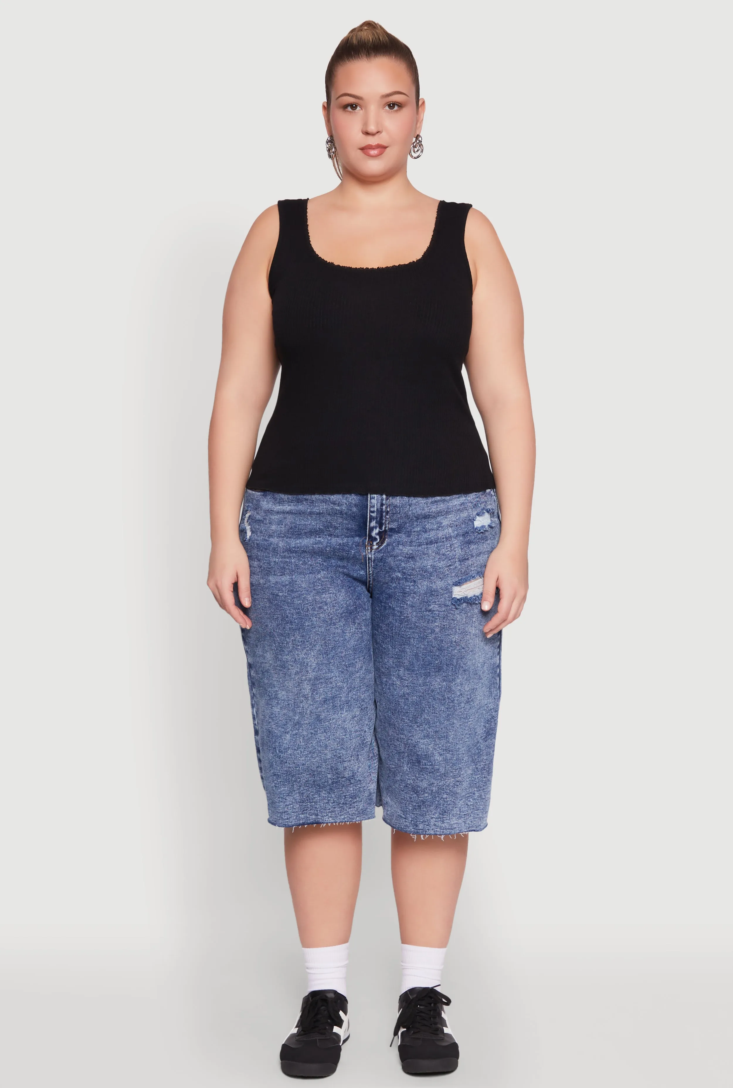 Plus Size Scoop Neck Tank Top sold by Rainbow