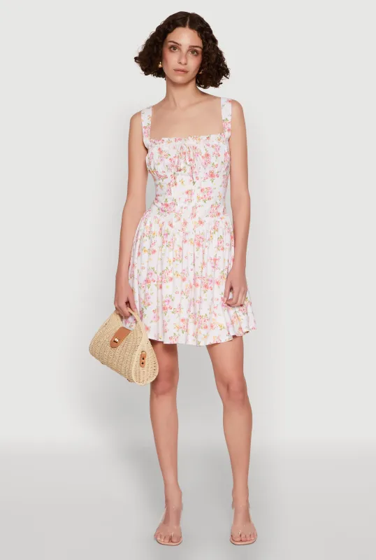 Ditsy Floral Graphic Skater Dress sold by Rainbow
