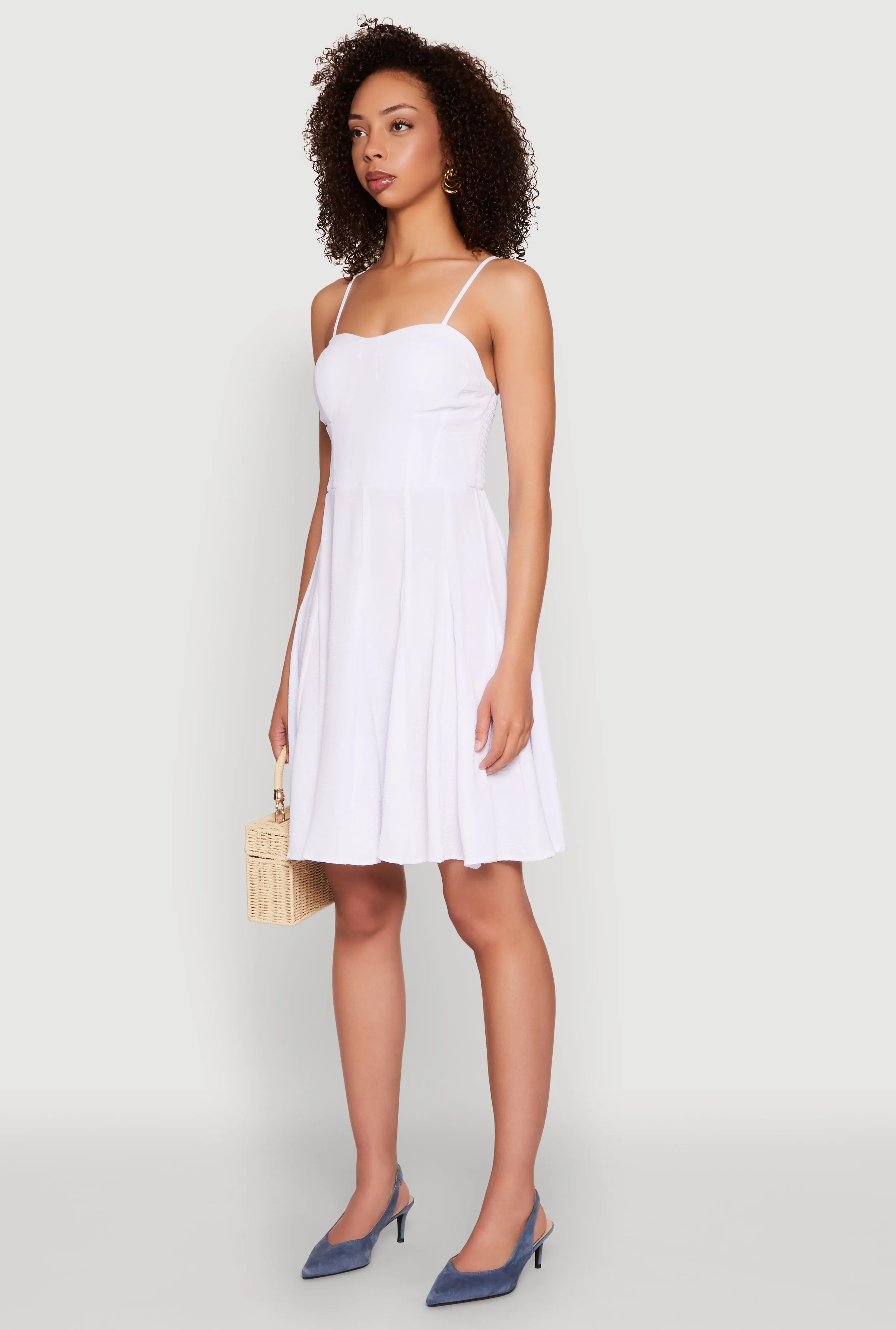 Airy Bustier Pleated Skater Dress sold by Rainbow product image thumbnail 3