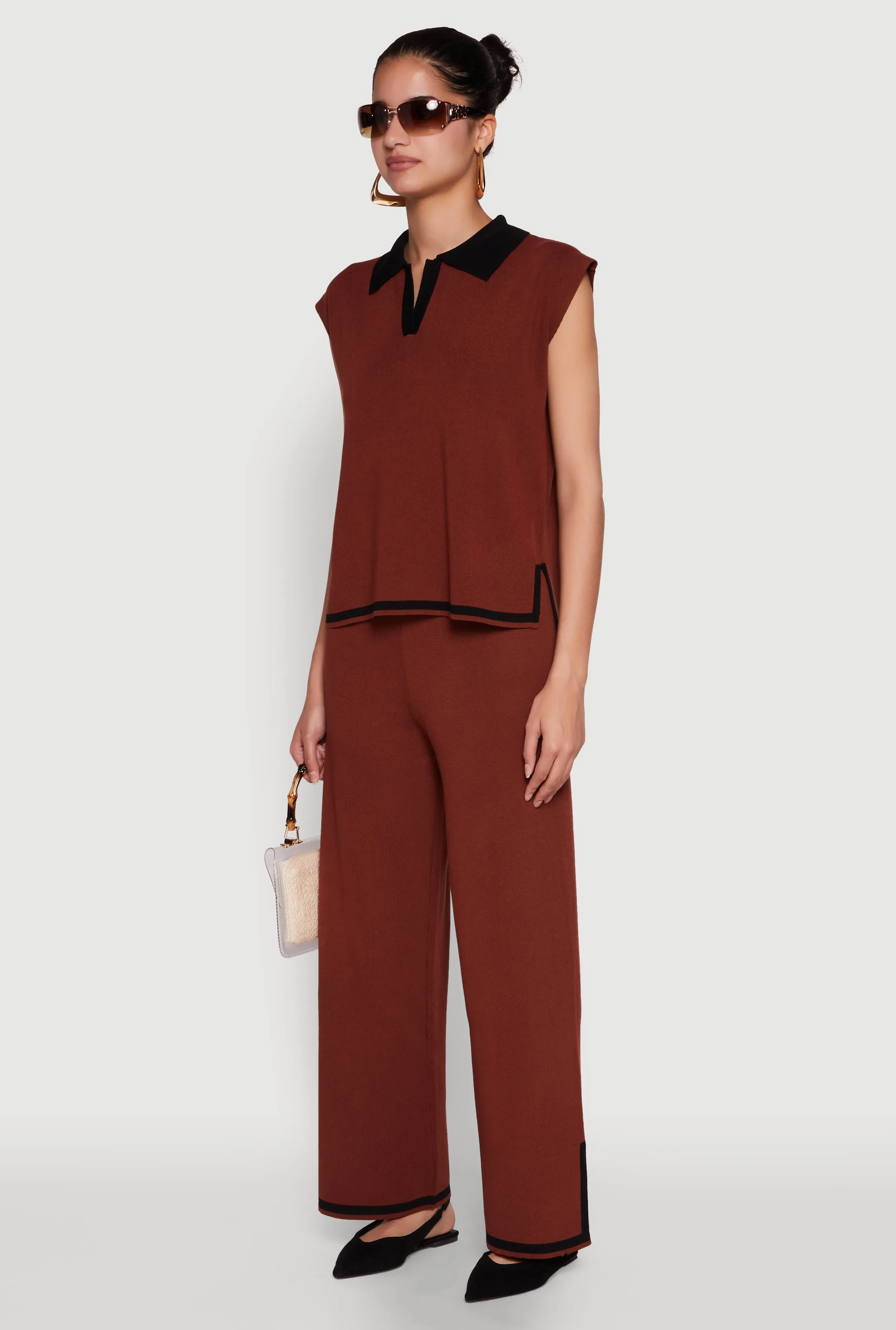 Daisy Contrast Trim Cap Sleeve Blouse sold by Rainbow product image thumbnail 5