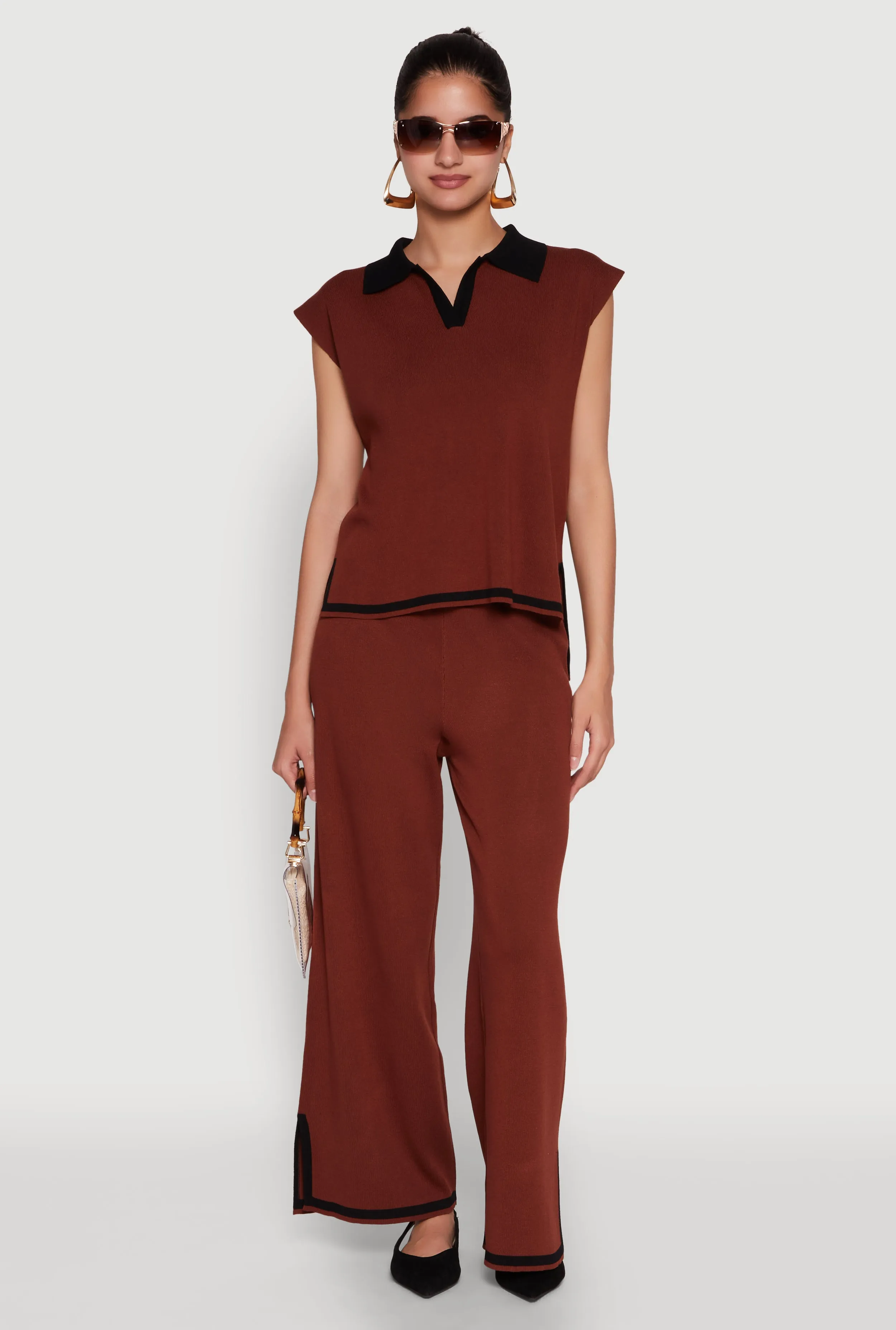 Daisy Contrast Trim Cap Sleeve Blouse sold by Rainbow product image thumbnail 2