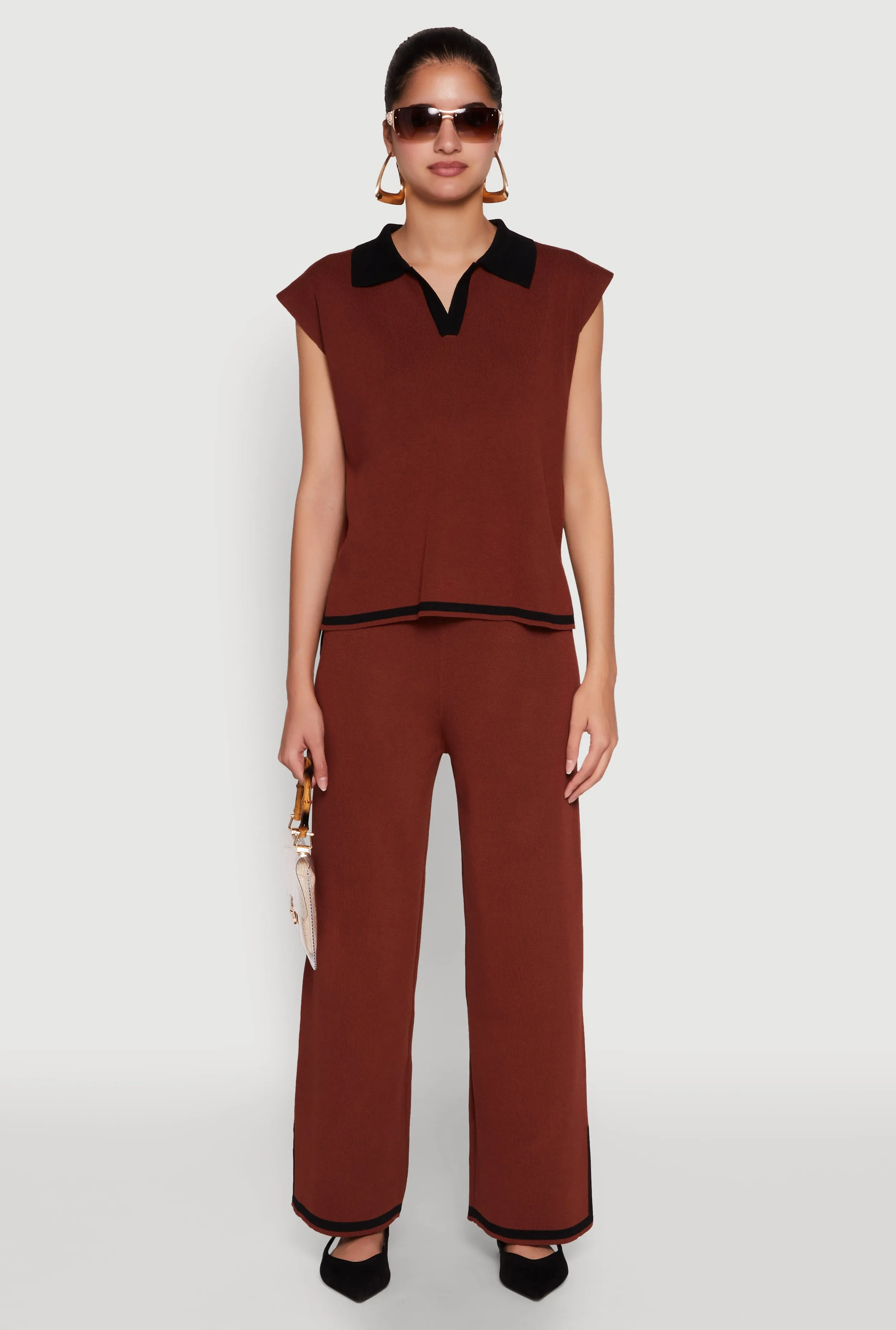 Daisy Contrast Trim Cap Sleeve Blouse sold by Rainbow product image thumbnail 3