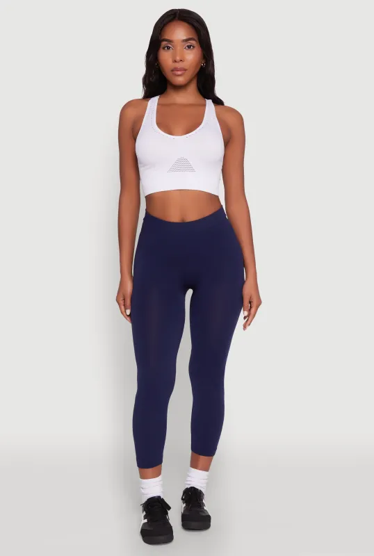 Seamless High Waisted Capri Leggings sold by Rainbow
