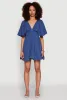 Gauze Knit Plunge Tiered Mini Dress sold by Rainbow