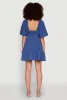 Gauze Knit Plunge Tiered Mini Dress sold by Rainbow