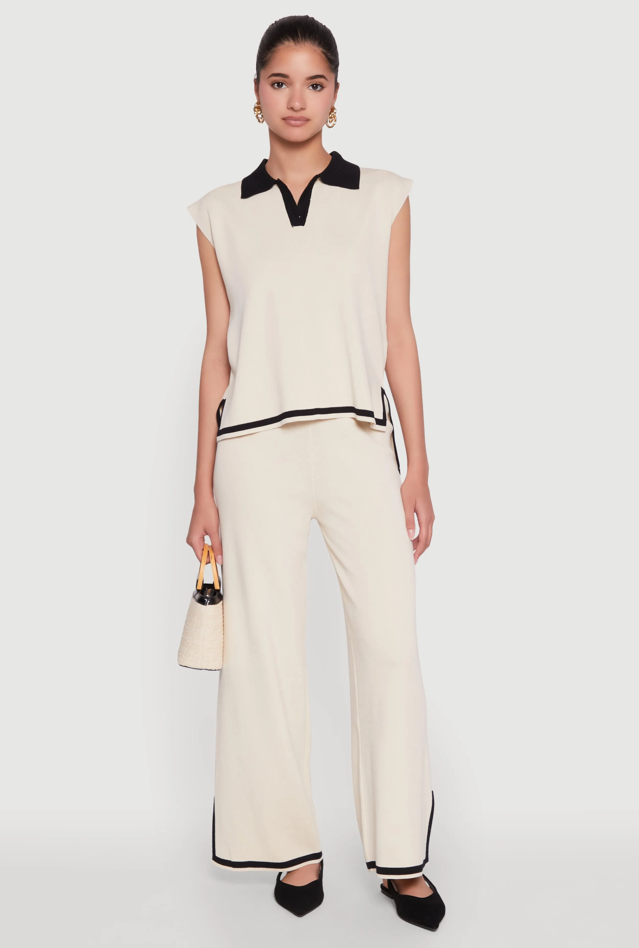 Daisy Contrast Trim Cap Sleeve Blouse sold by Rainbow product image thumbnail 3