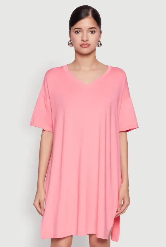 Daisy Short Sleeve Side Slit Oversized Tee sold by Rainbow