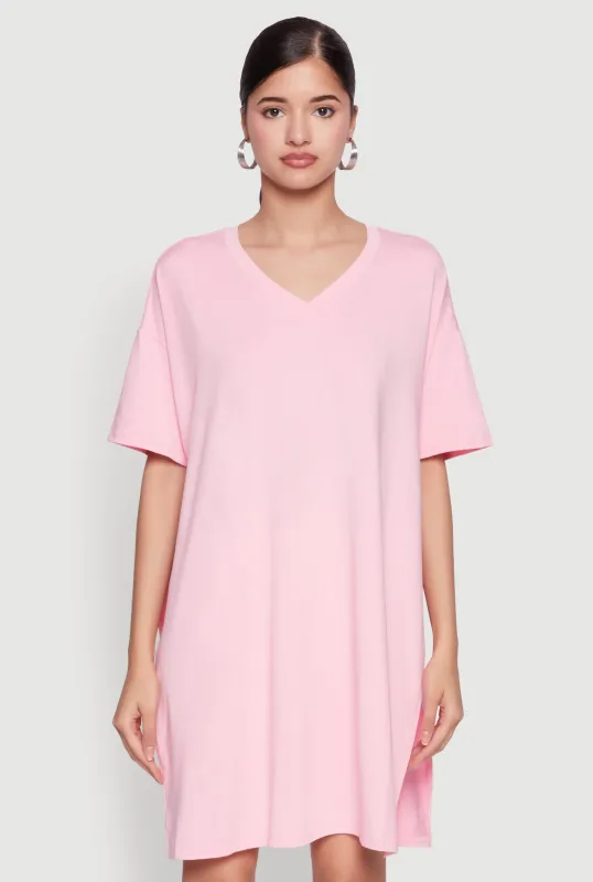 Daisy Short Sleeve Side Slit Oversized Tee sold by Rainbow