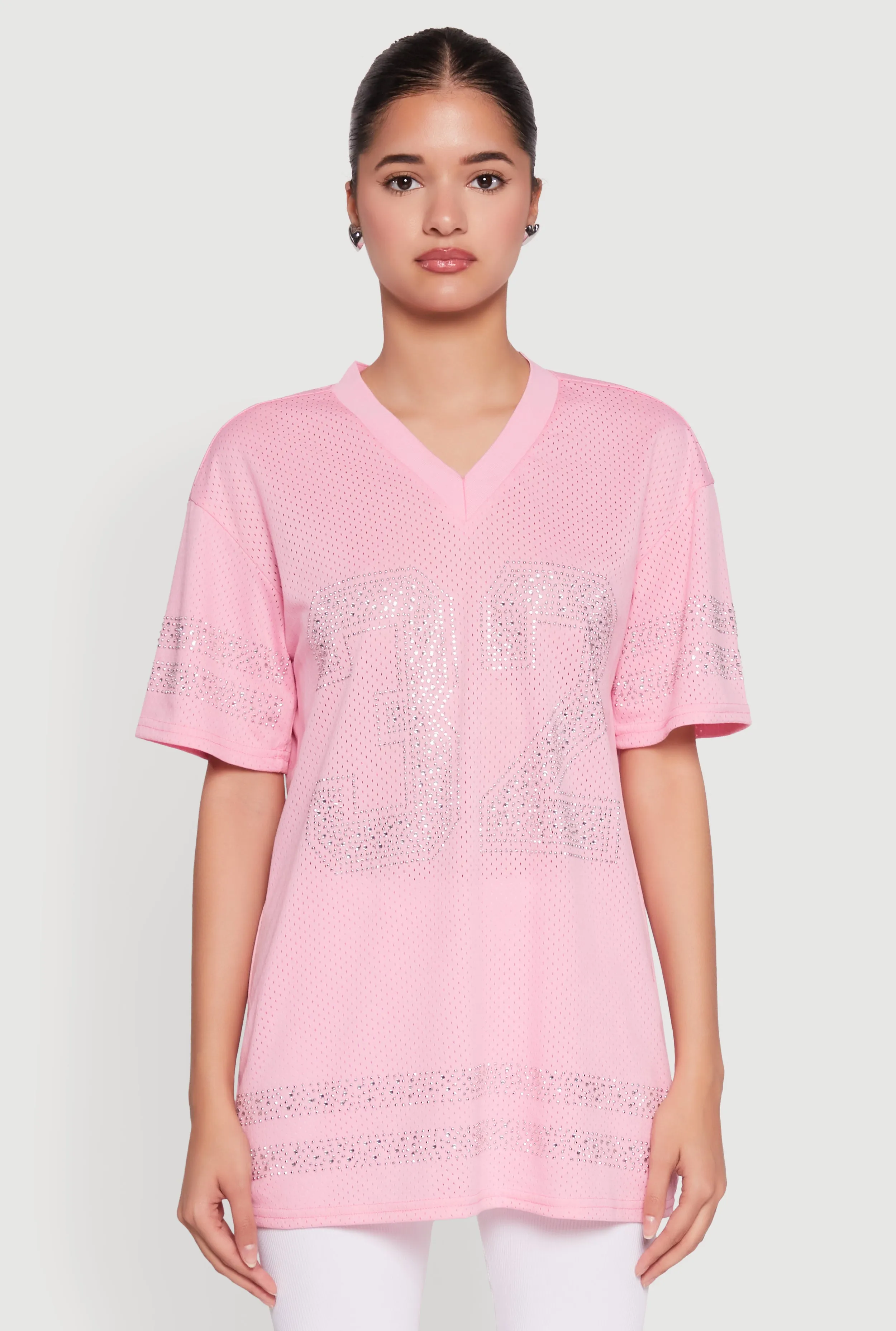 Rhinestone Graphic Short Sleeve Jersey Top sold by Rainbow product image thumbnail 2