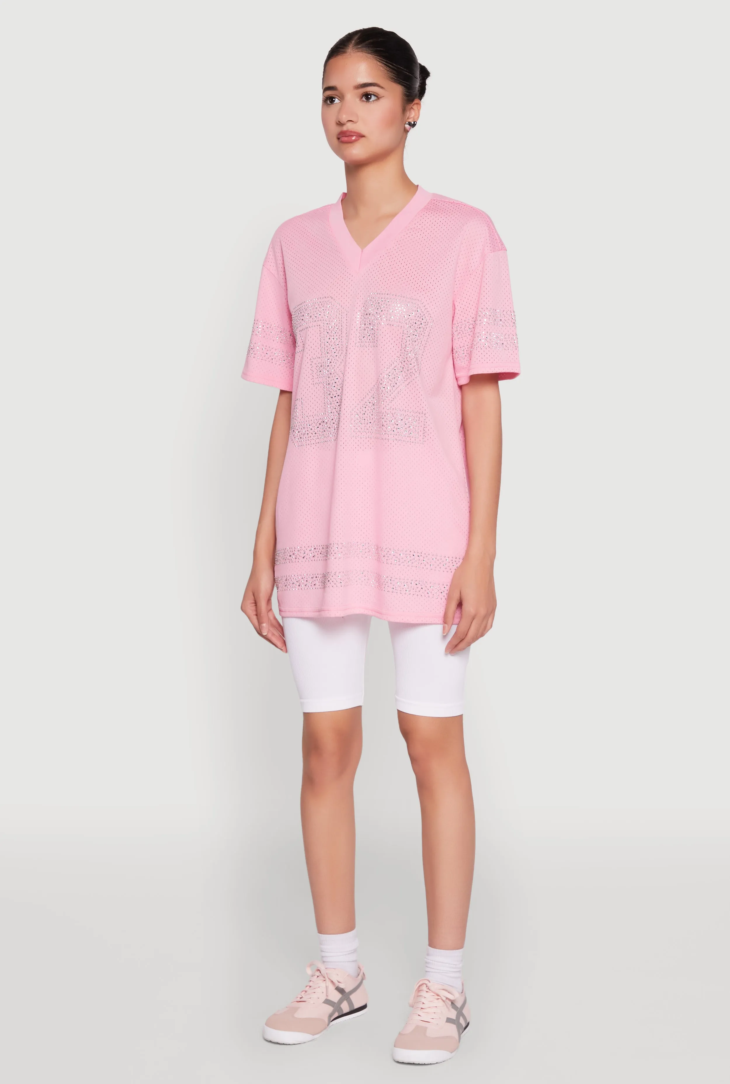 Rhinestone Graphic Short Sleeve Jersey Top sold by Rainbow product image thumbnail 5