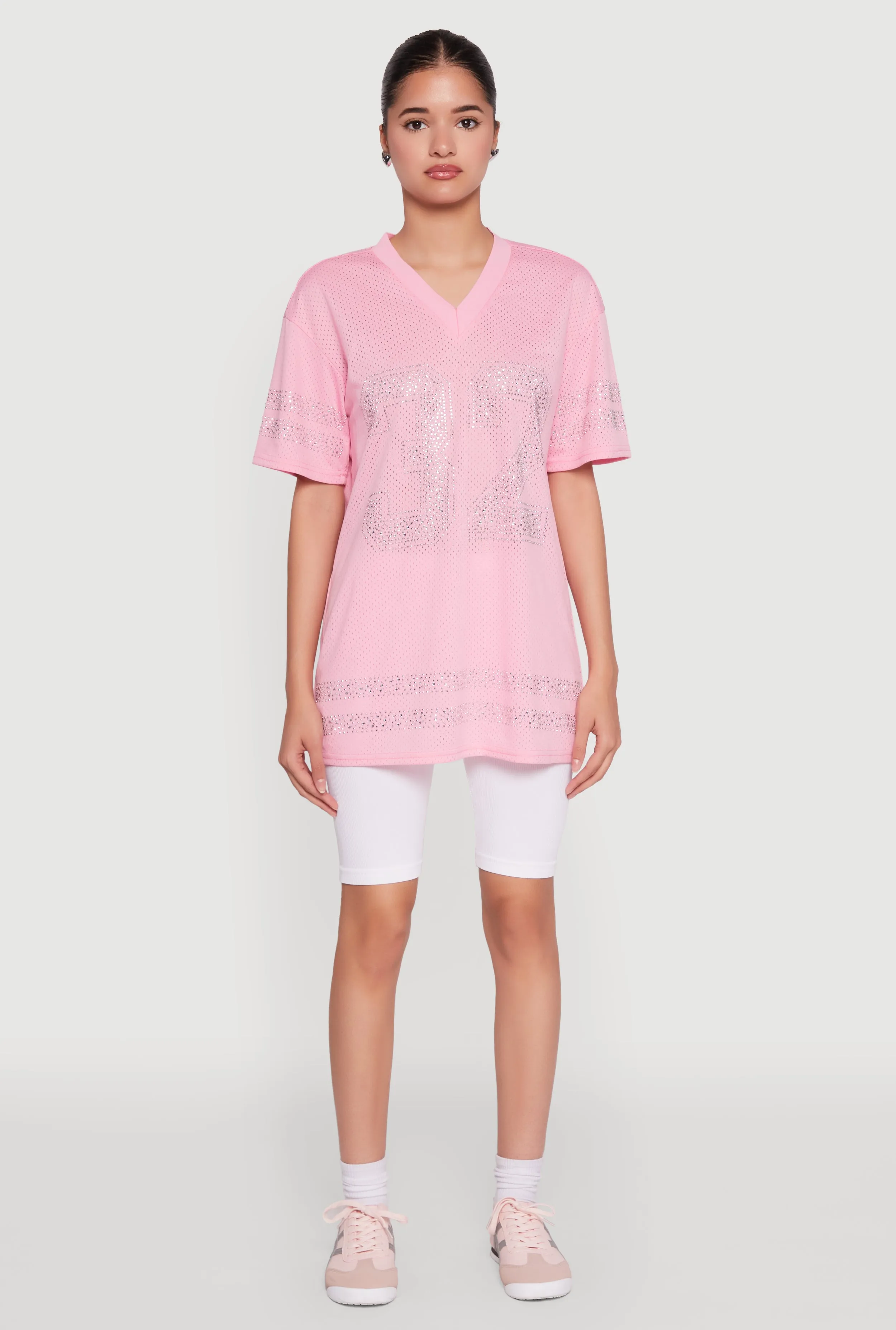 Rhinestone Graphic Short Sleeve Jersey Top sold by Rainbow product image thumbnail 3