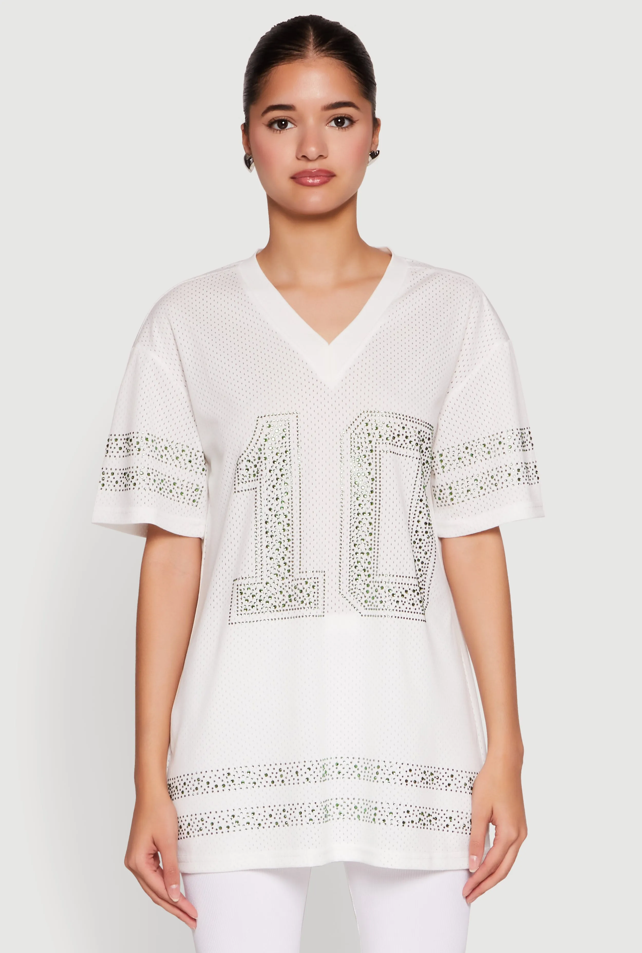 Rhinestone Graphic Short Sleeve Jersey Top sold by Rainbow product image thumbnail 2