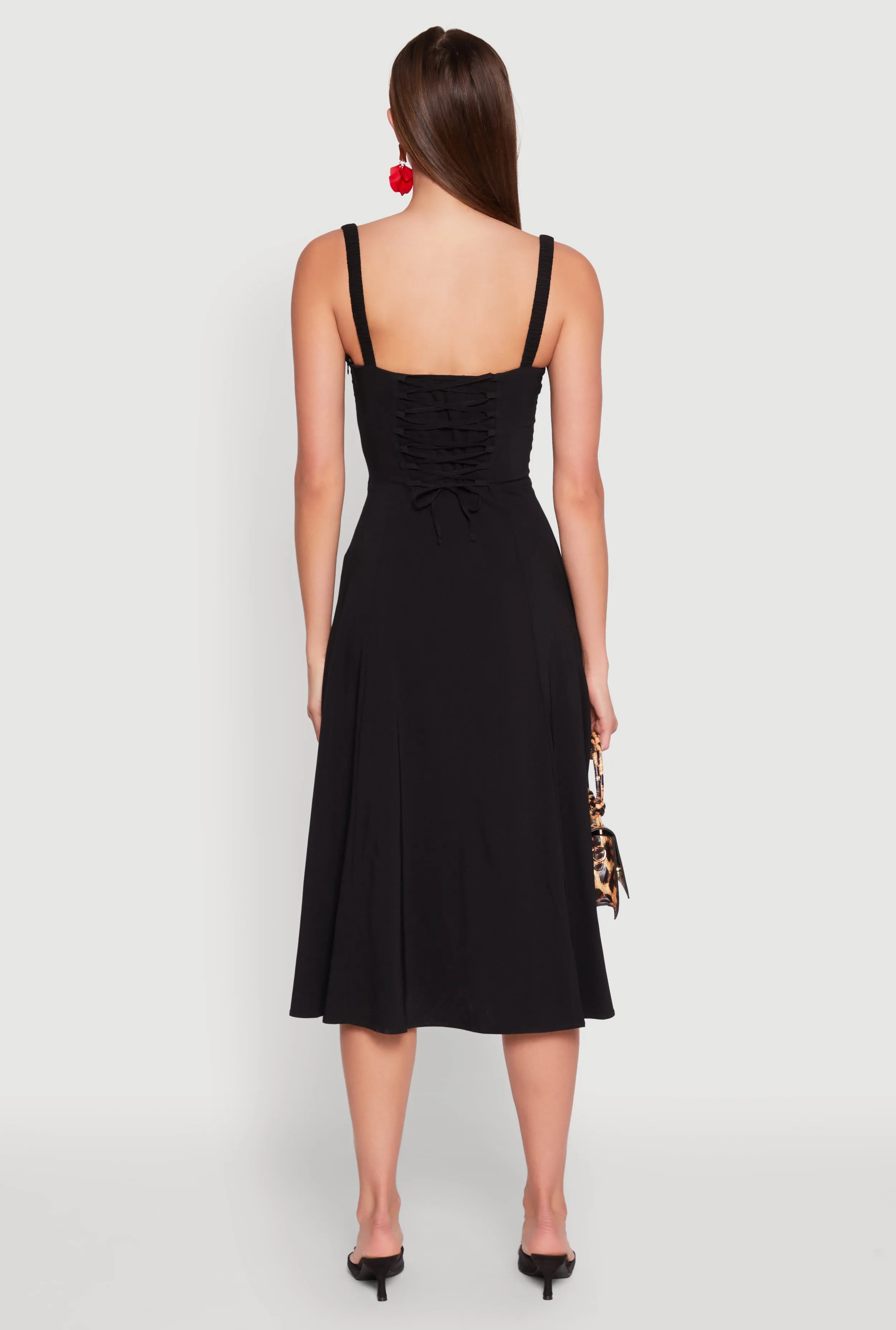 Chic Women's Sleeveless Sundress with Lace & Ruching, Casual Style sold by Rainbow product image thumbnail 5