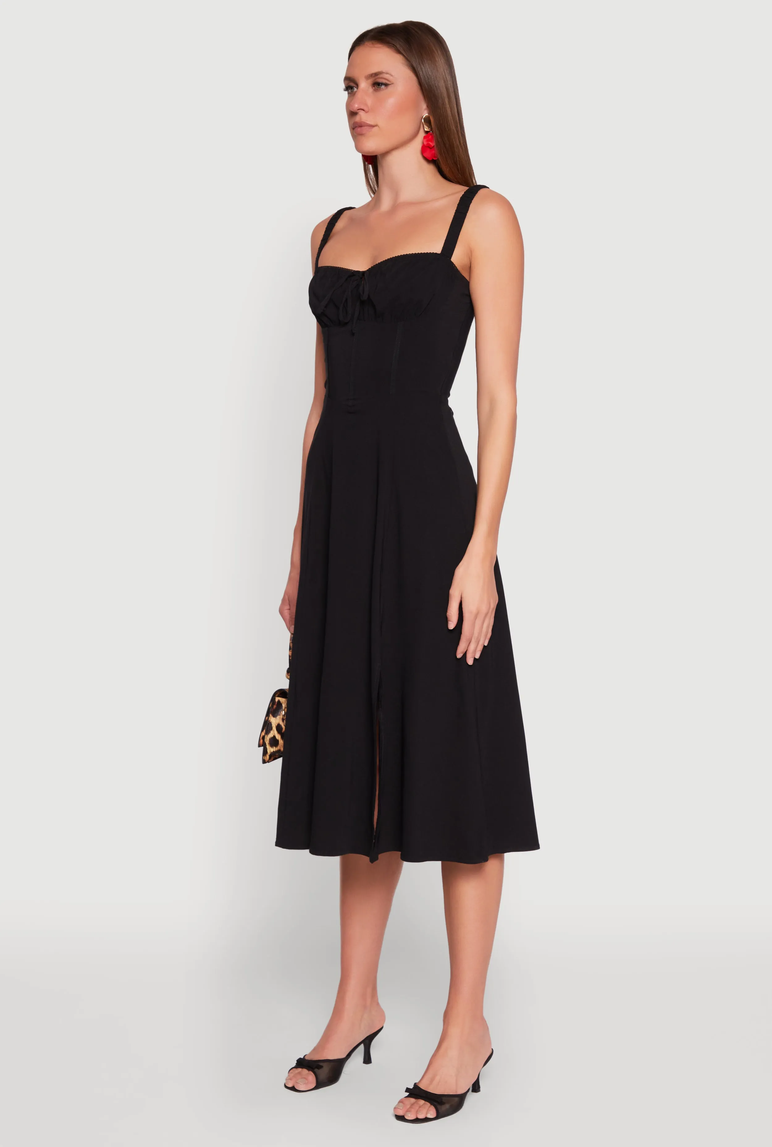 Chic Women's Sleeveless Sundress with Lace & Ruching, Casual Style sold by Rainbow product image thumbnail 3