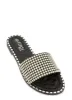 Studded Trim Rhinestone Single Band Slide Sandals sold by Rainbow