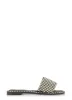 Studded Trim Rhinestone Single Band Slide Sandals sold by Rainbow
