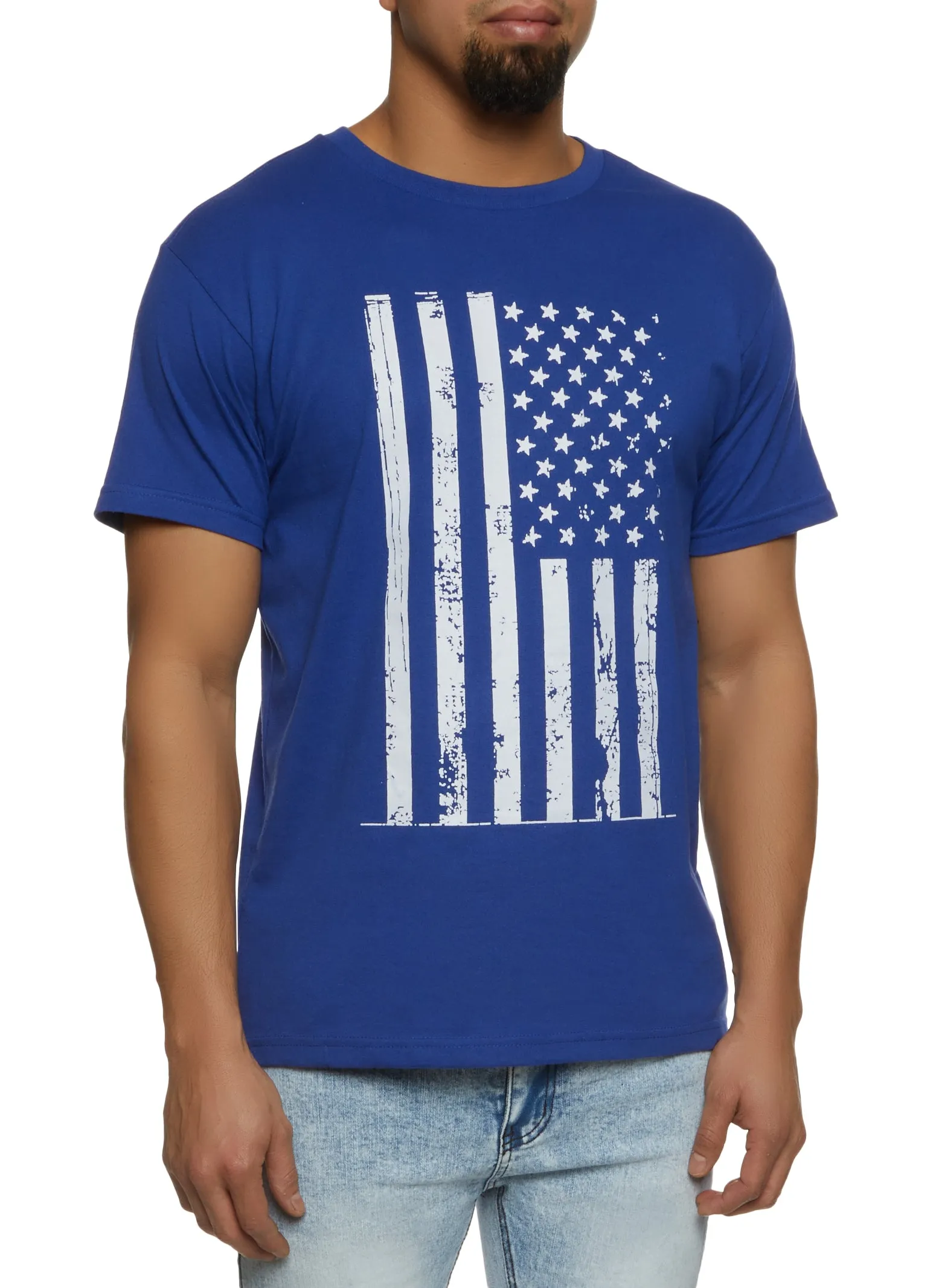 Mens American Flag Graphic T Shirt sold by Rainbow