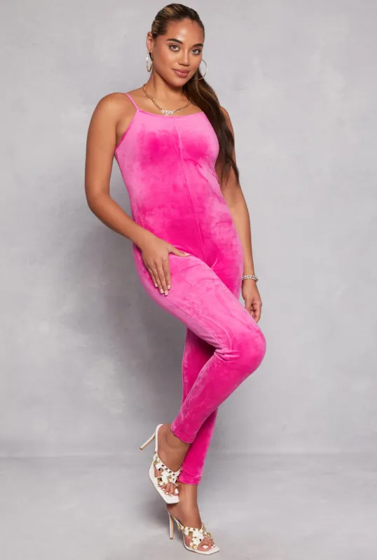 Velour Cami Catsuit sold by Rainbow