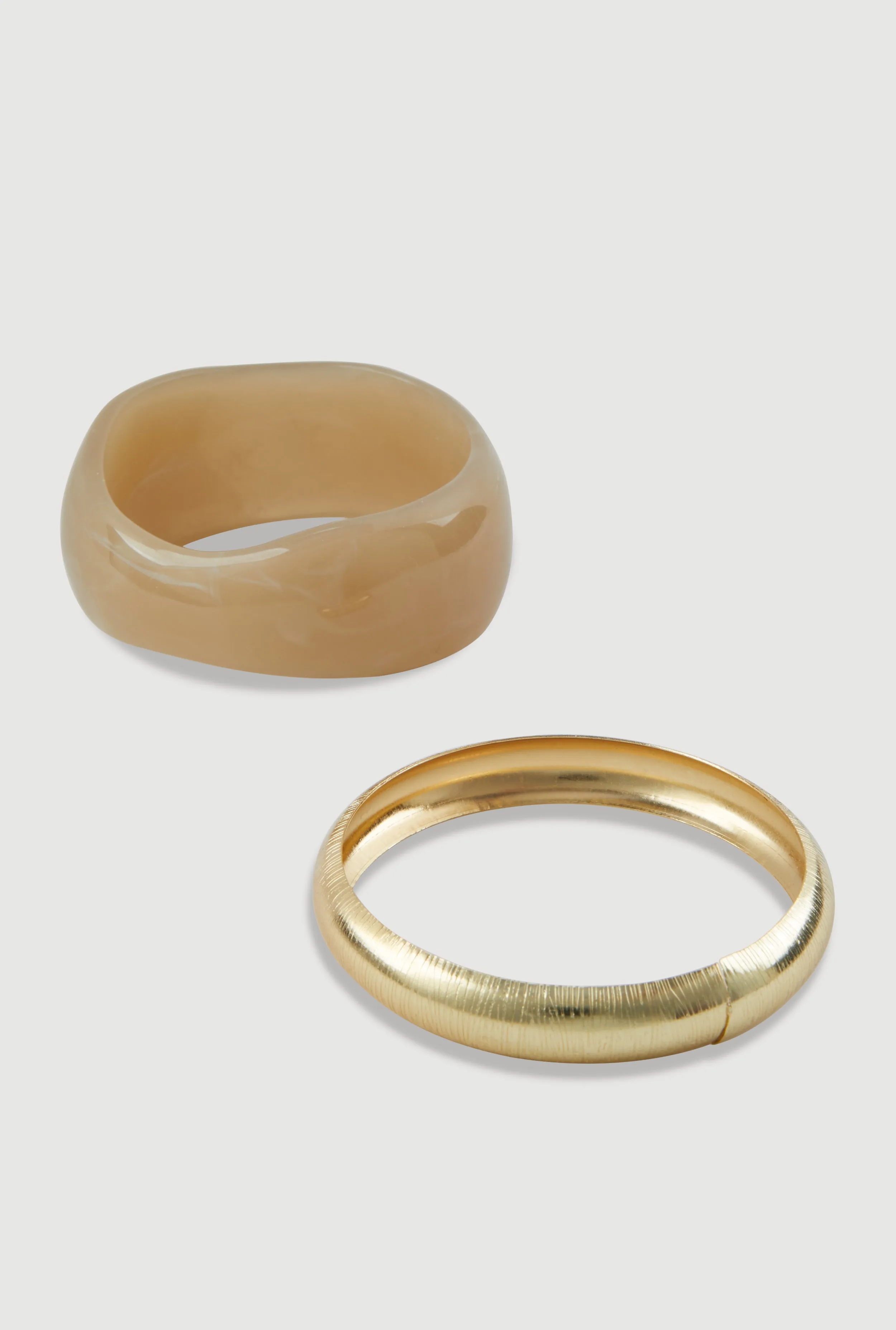 Resin Cuff Bracelet and Metallic Bangle sold by Rainbow product image thumbnail 3