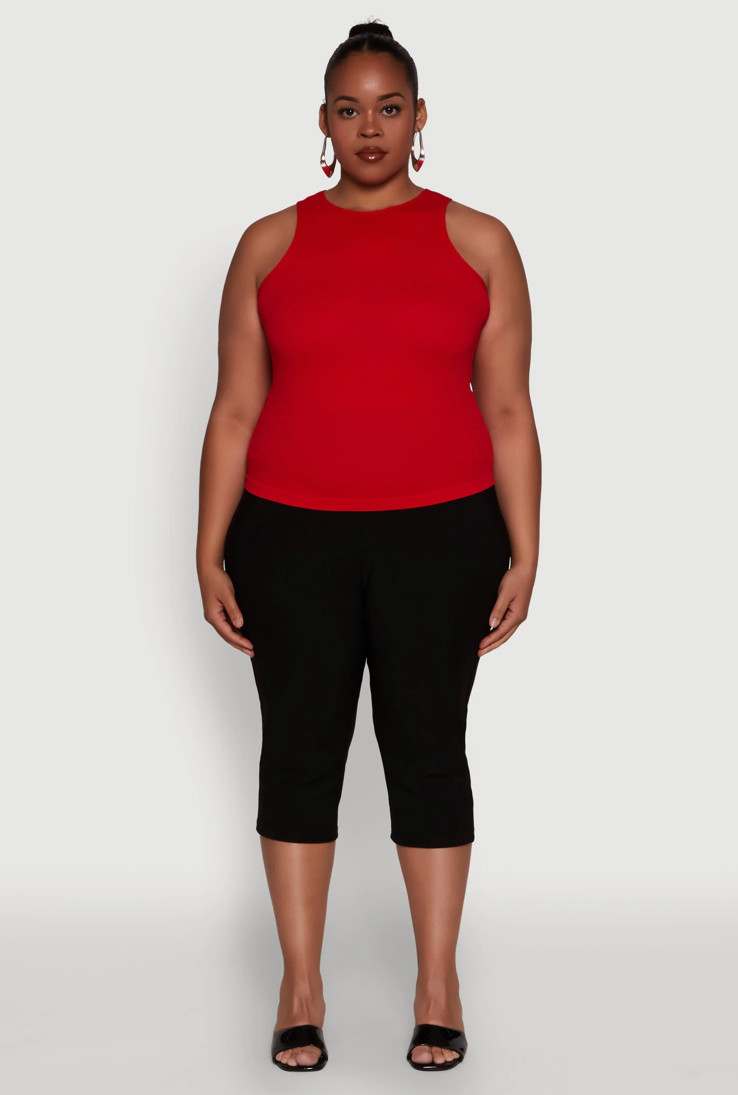 Plus Size Basic Crew Neck Tank Top sold by Rainbow product image thumbnail 3