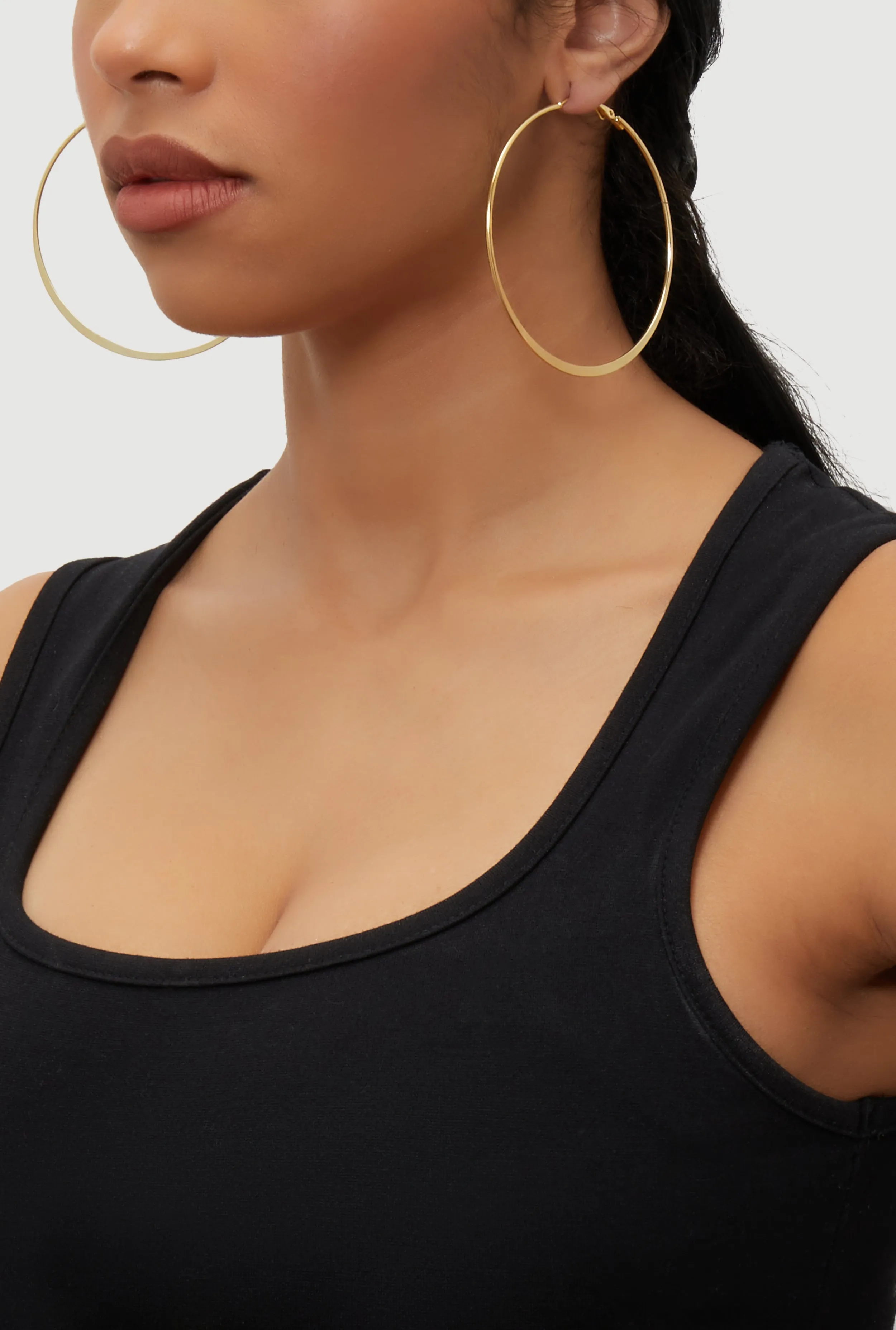 Metallic Hoop Earrings Set of 6 sold by Rainbow product image thumbnail 2