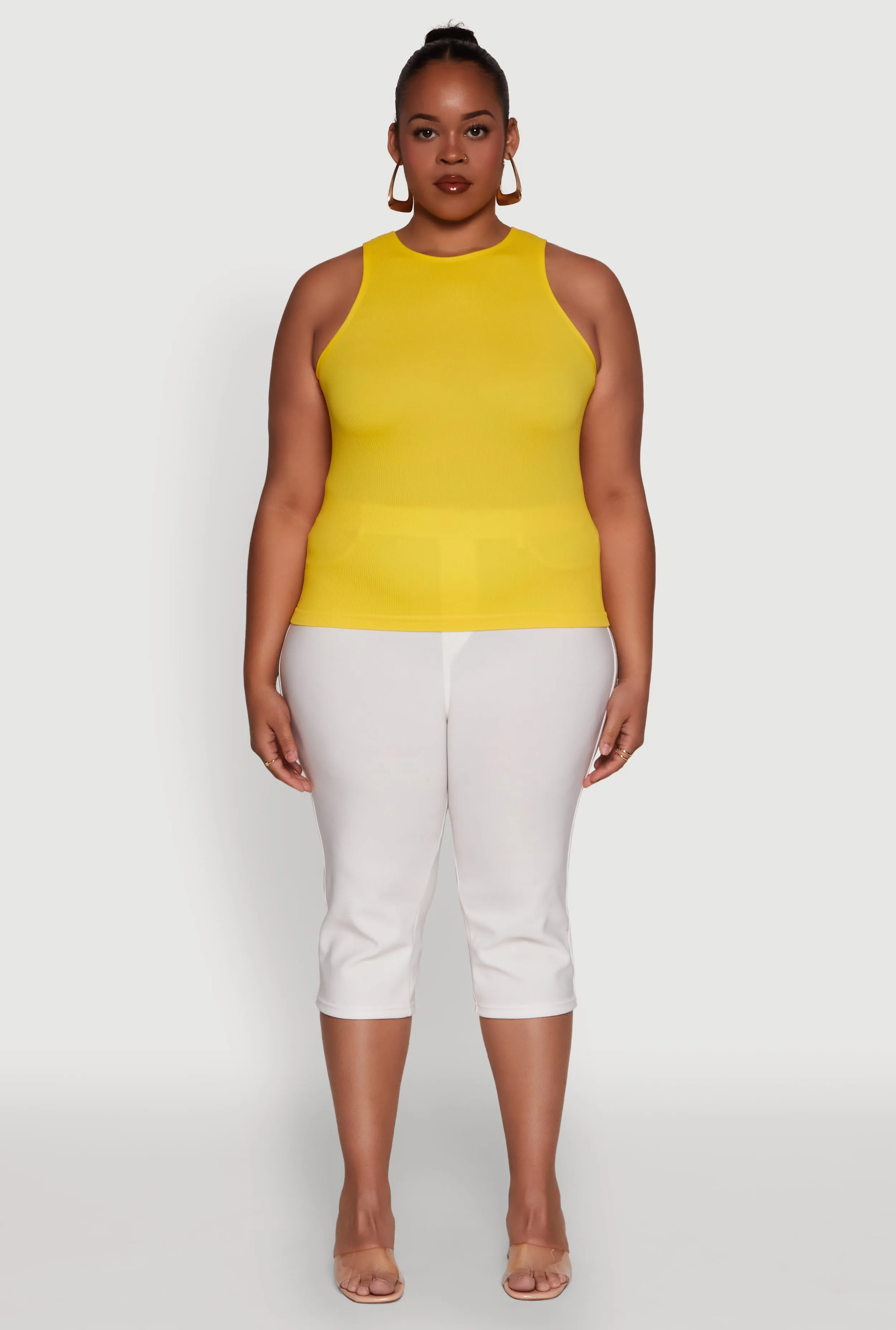 Plus Size Basic Crew Neck Tank Top sold by Rainbow product image thumbnail 3