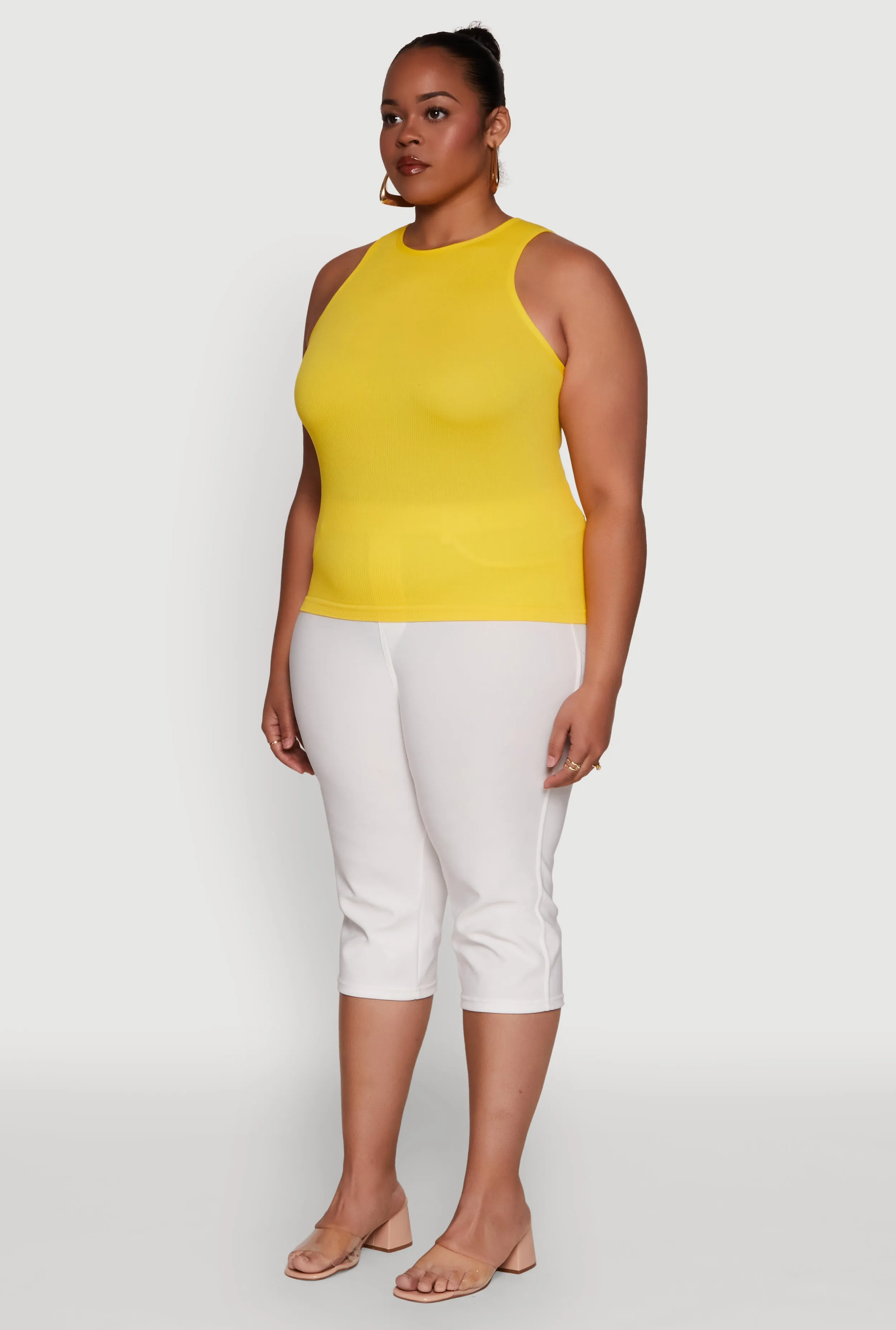 Plus Size Basic Crew Neck Tank Top sold by Rainbow product image thumbnail 5