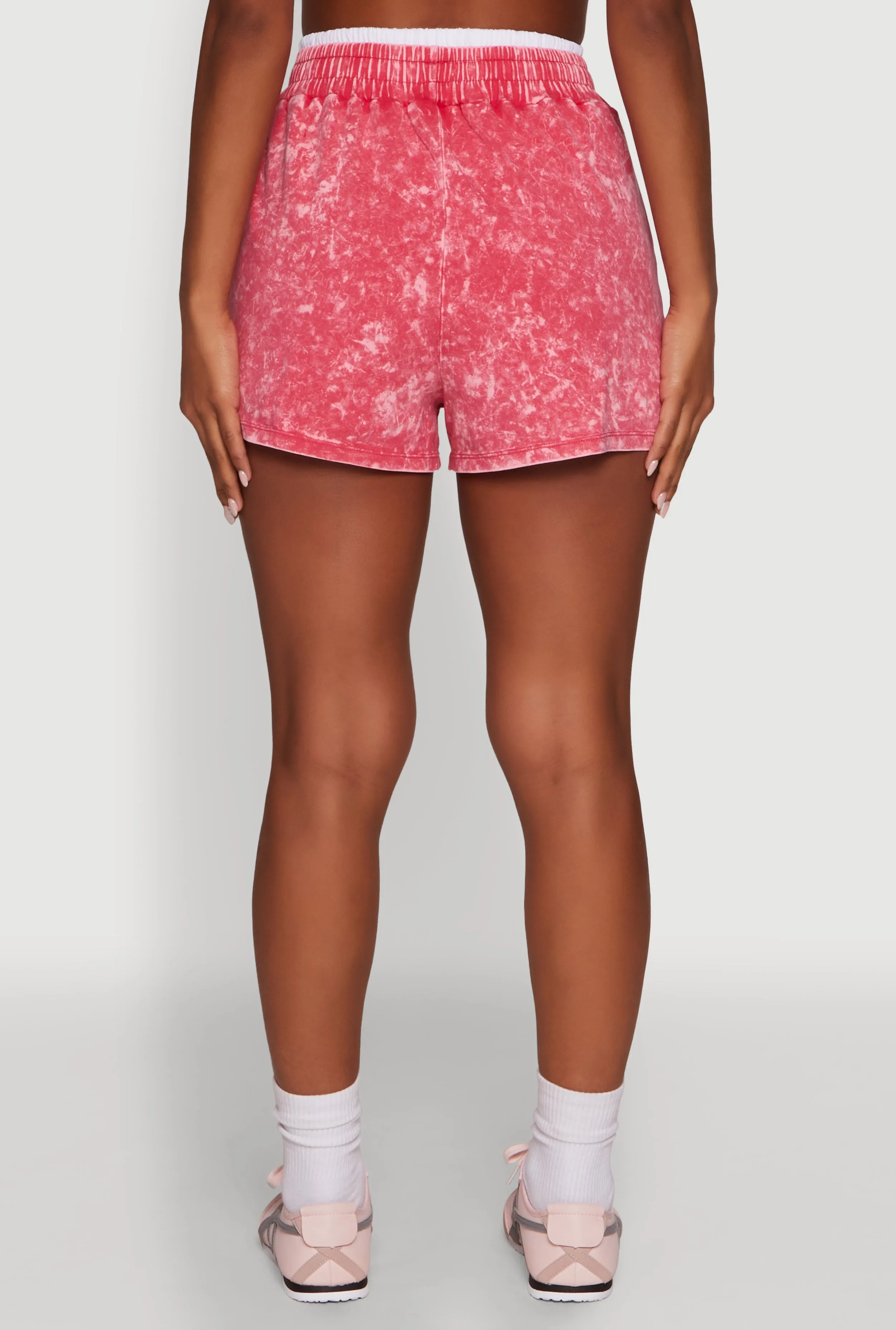 Chic High-Waisted Mineral Wash Shorts sold by Rainbow product image thumbnail 5