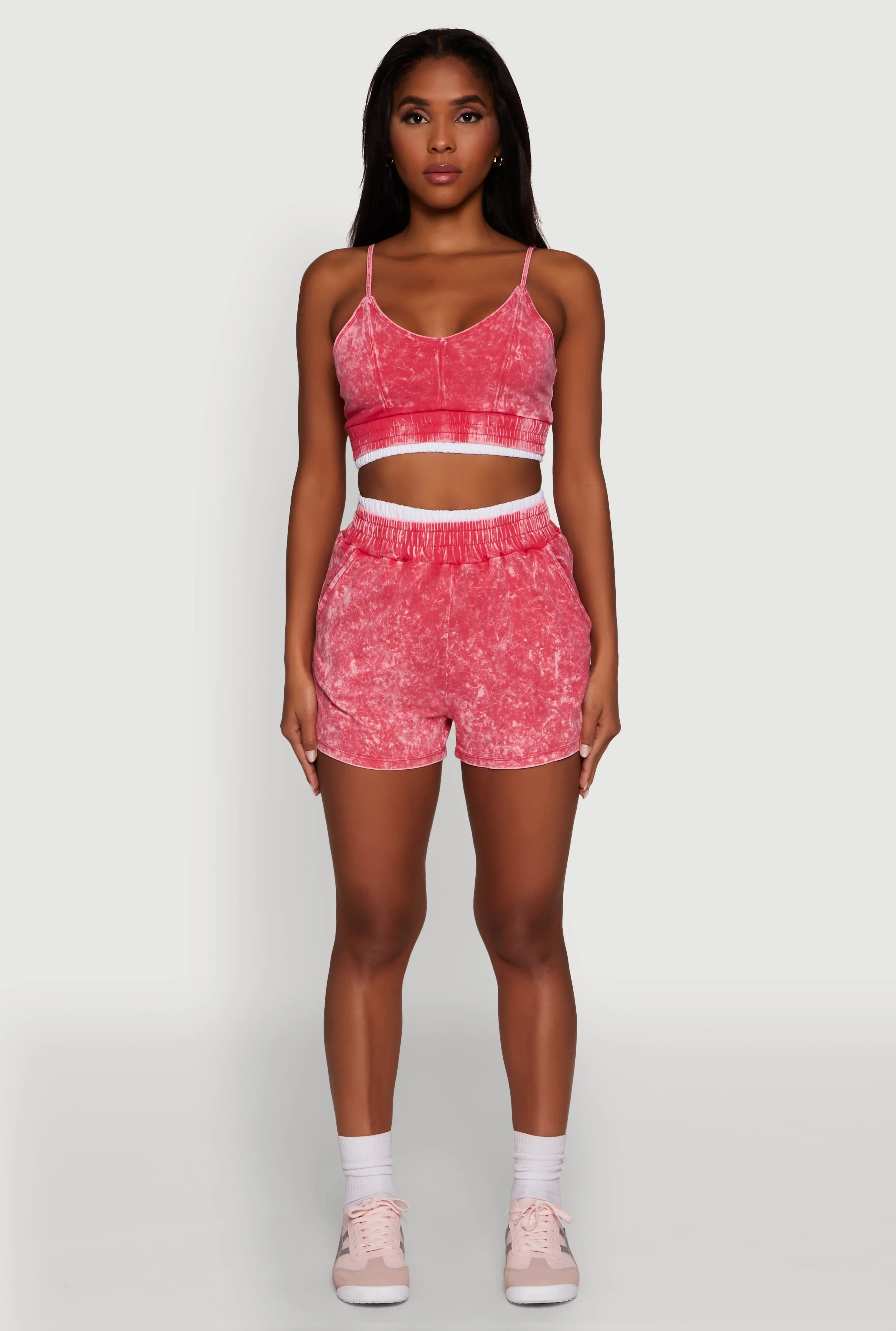 Chic High-Waisted Mineral Wash Shorts sold by Rainbow product image thumbnail 2
