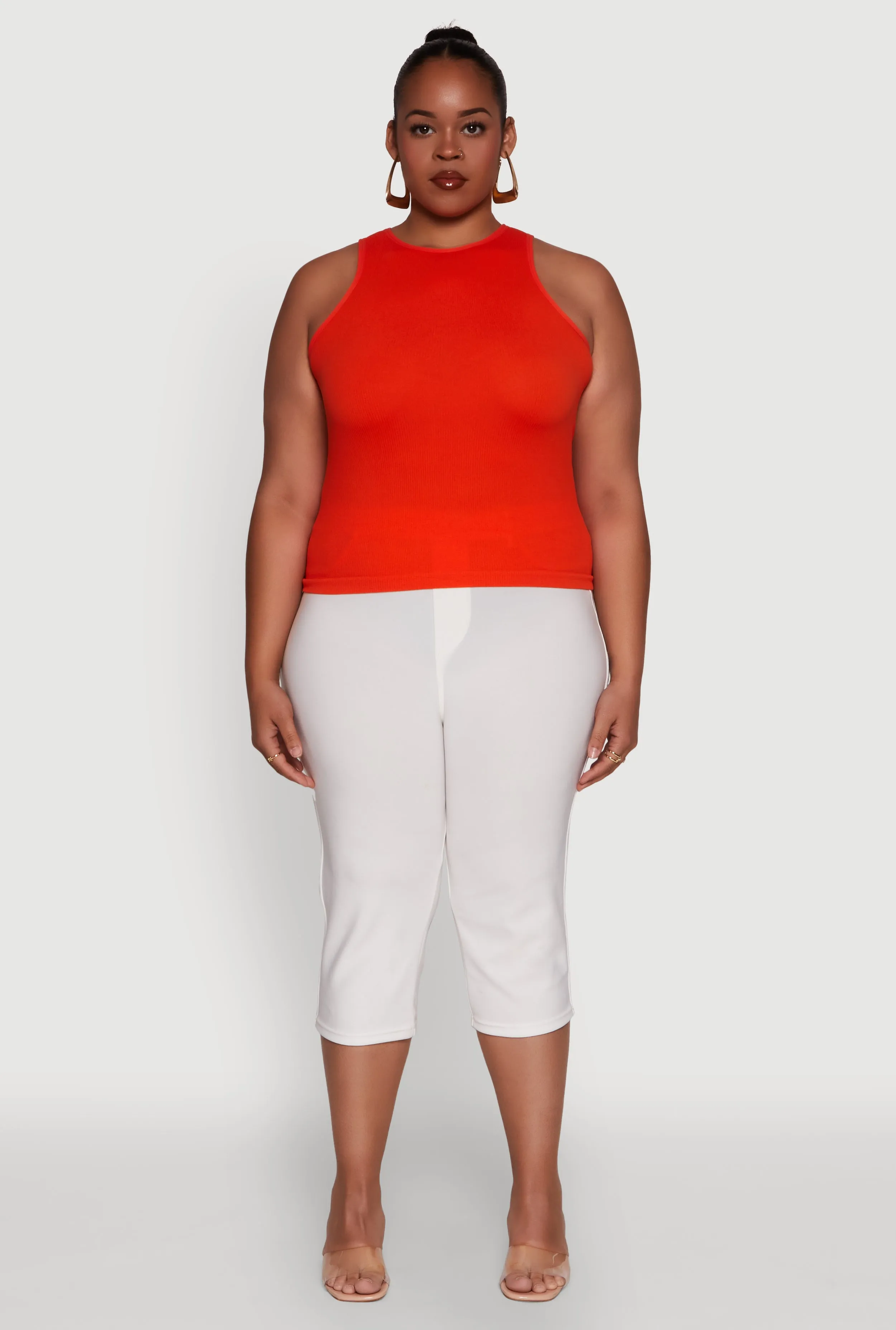 Plus Size Basic Crew Neck Tank Top sold by Rainbow product image thumbnail 3