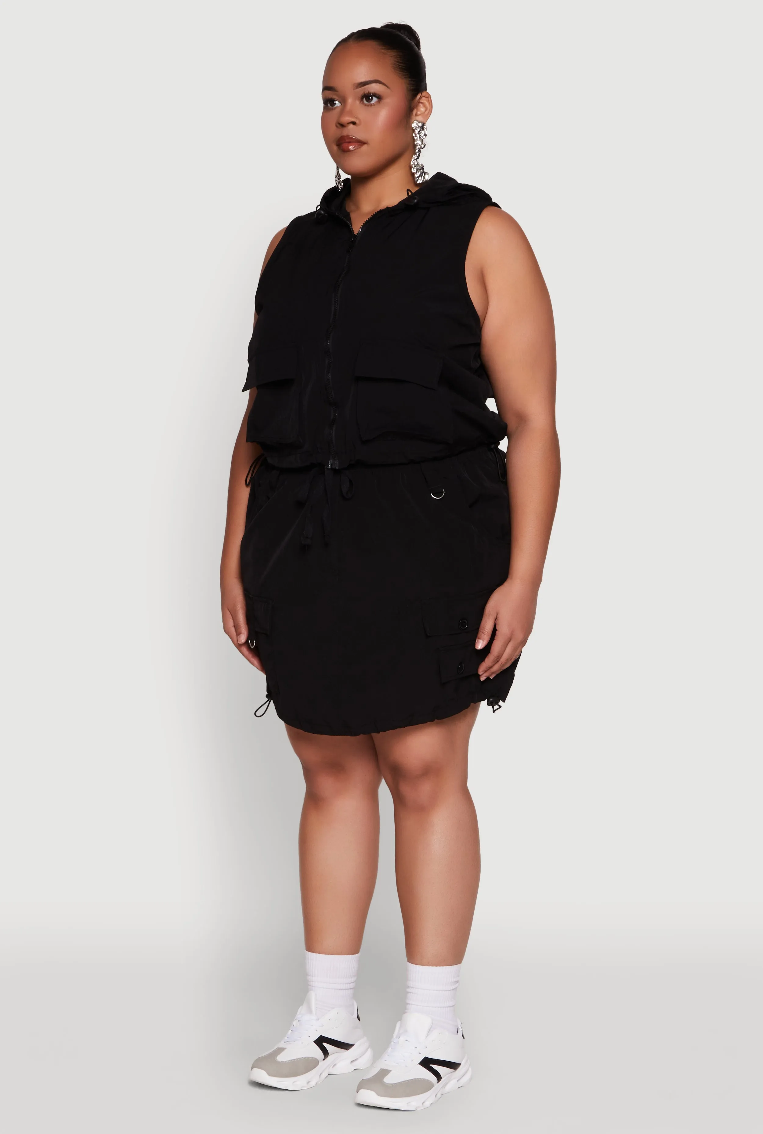 Plus Size Cargo Pocket Windbreaker Vest sold by Rainbow product image thumbnail 5