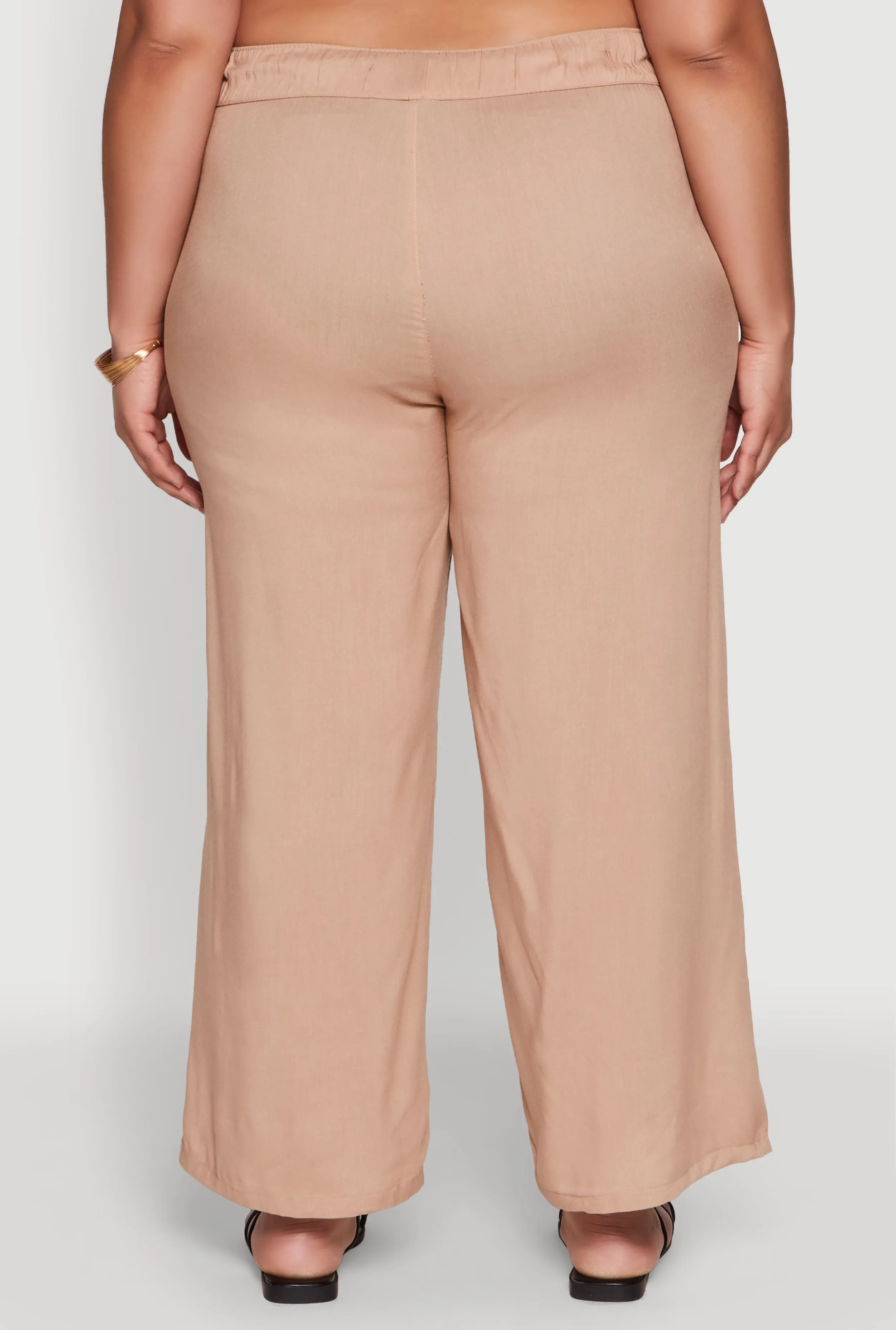 Plus Size Drawstring Palazzo Pants sold by Rainbow product image thumbnail 5