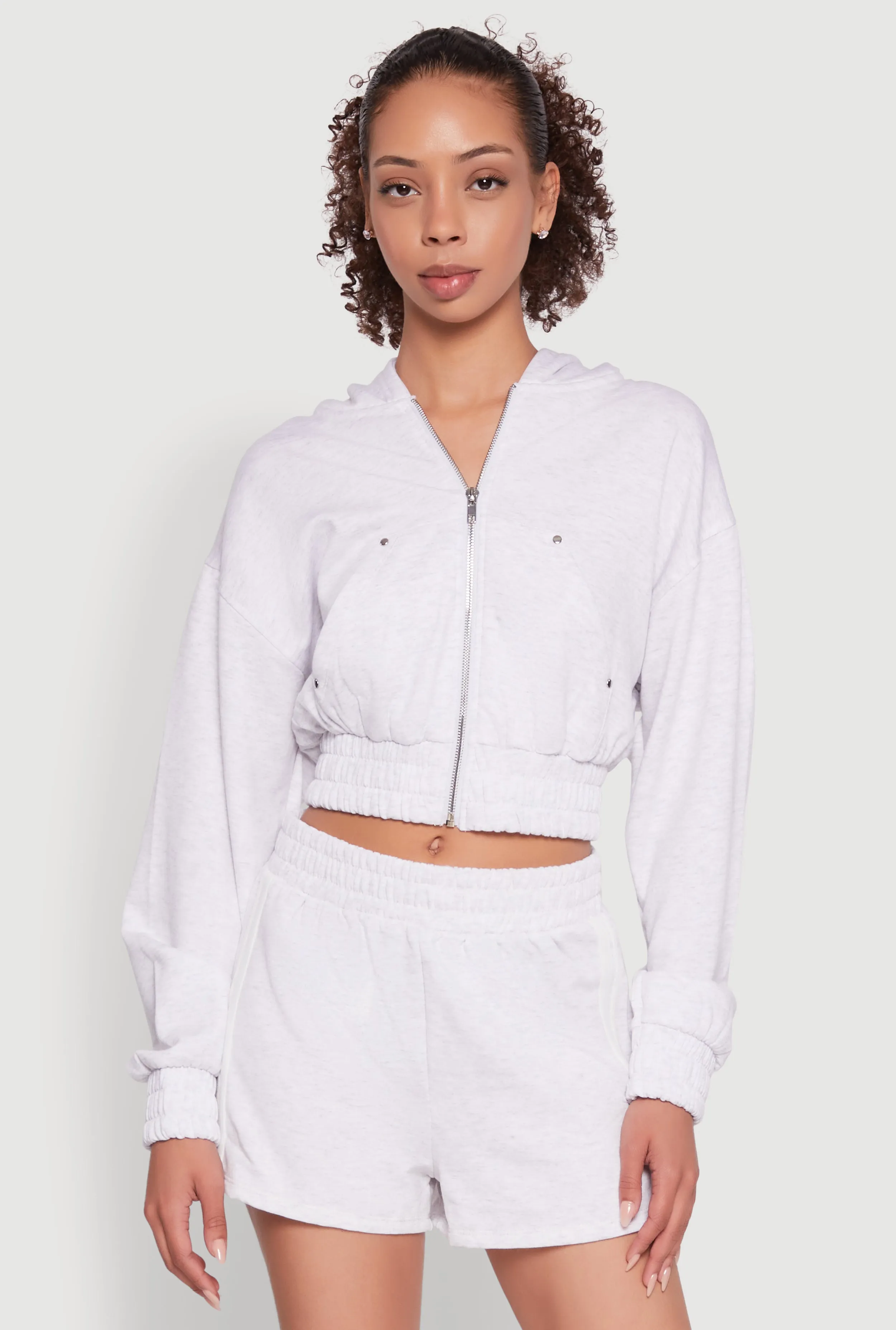 Iris Fleece Zip Front Hoodie sold by Rainbow