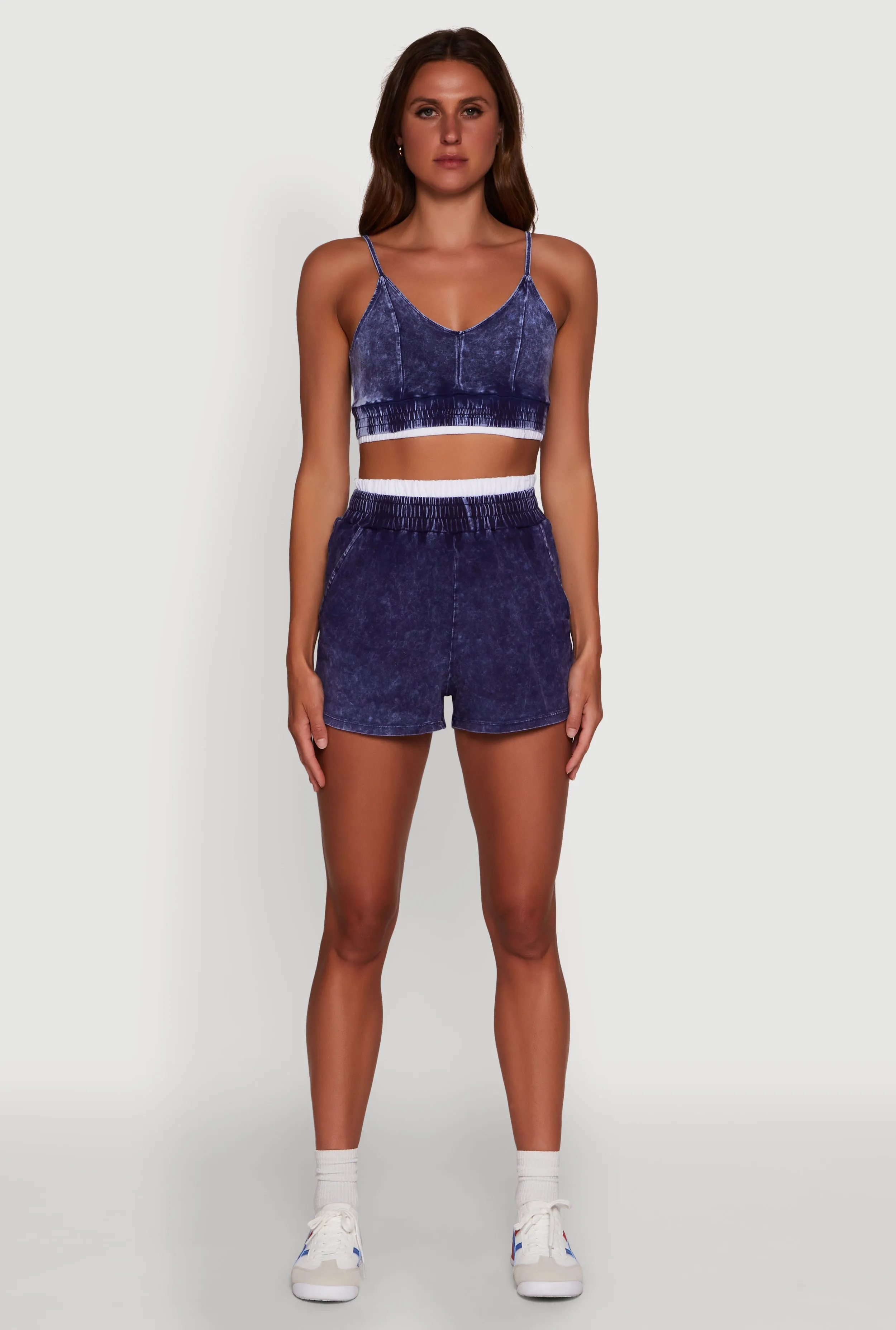 Chic High-Waisted Mineral Wash Shorts sold by Rainbow product image thumbnail 2