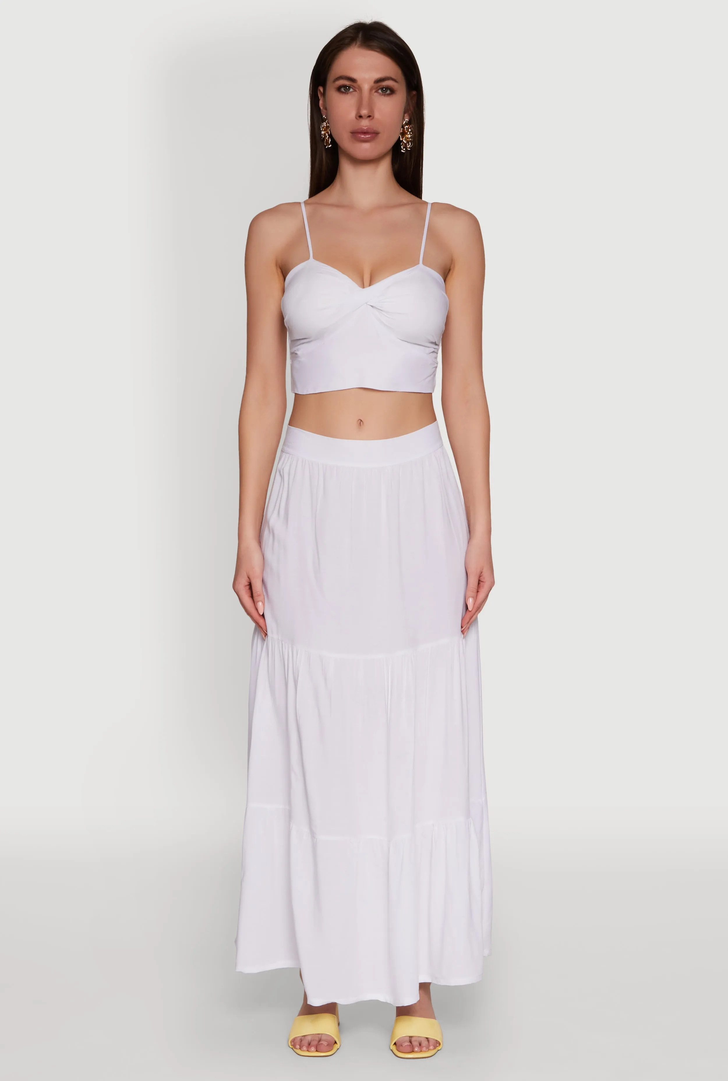 Chic High Waisted Tiered Maxi Skirt sold by Rainbow product image thumbnail 2