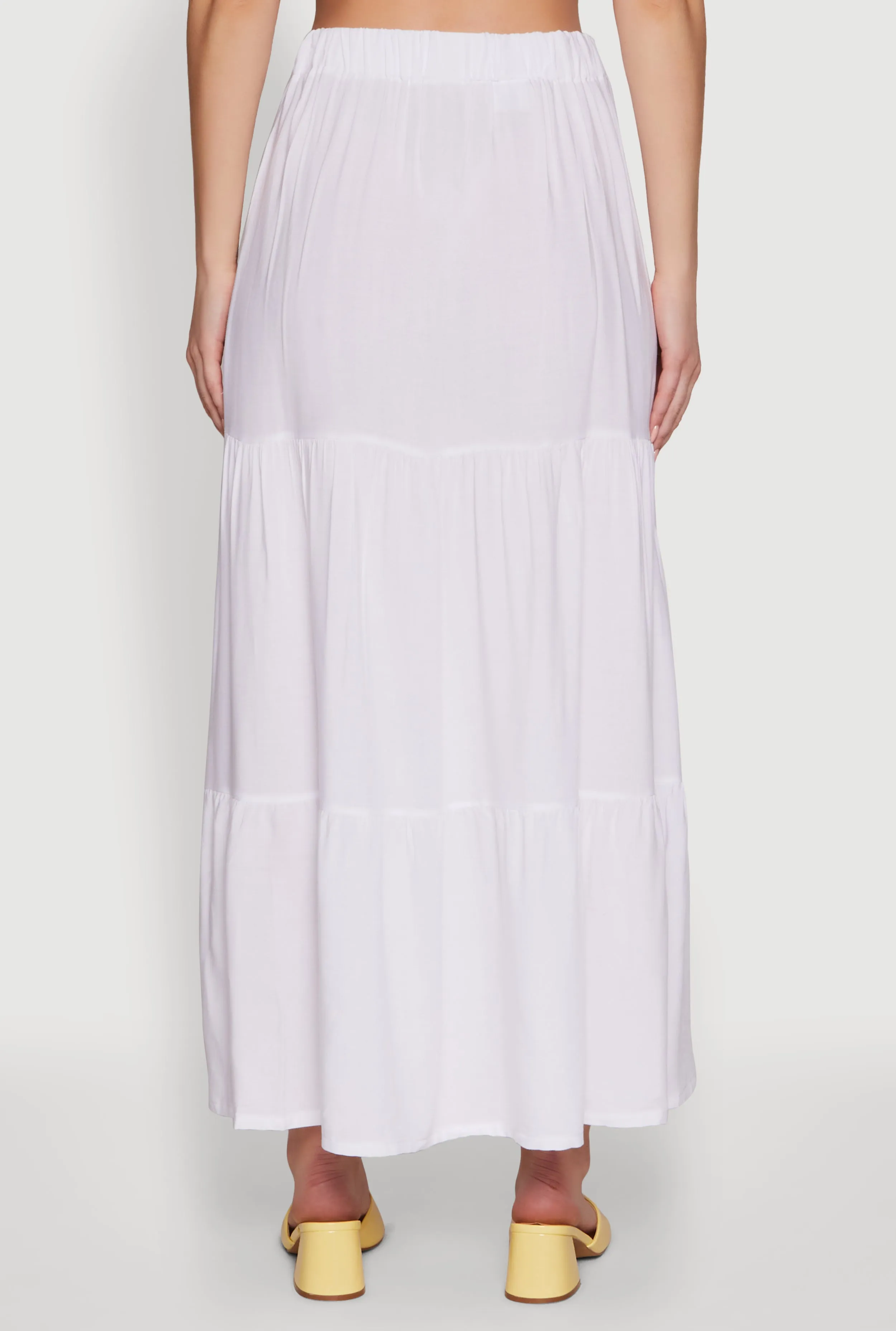 Chic High Waisted Tiered Maxi Skirt sold by Rainbow product image thumbnail 5