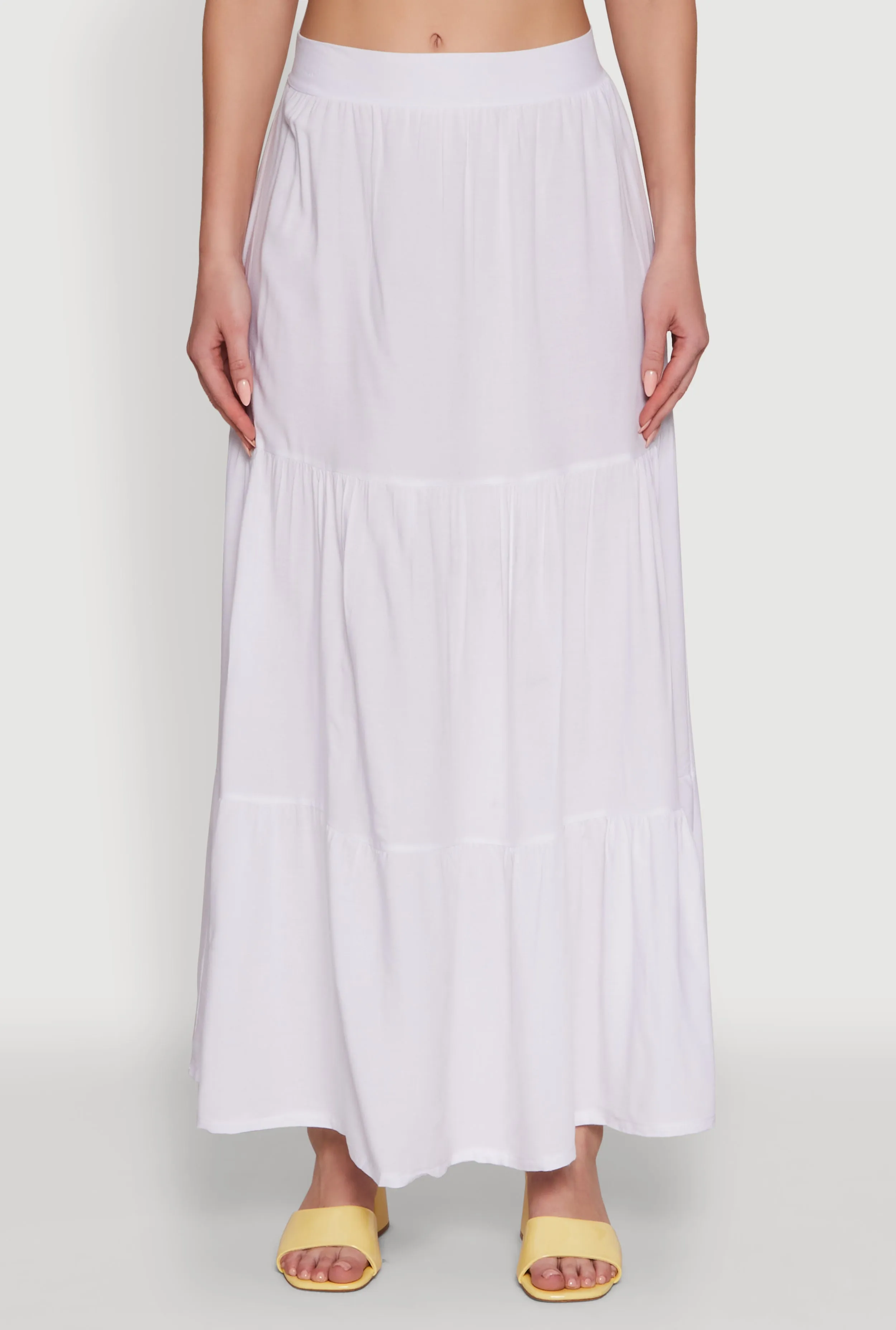 Chic High Waisted Tiered Maxi Skirt sold by Rainbow product image thumbnail 3