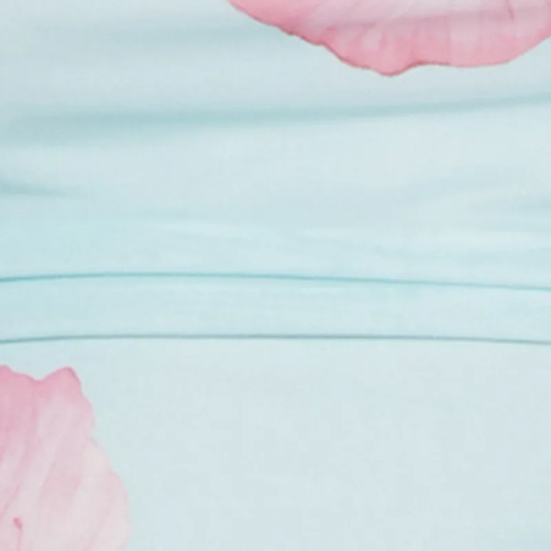 Iris Mesh Floral Print Ruched Crop Top sold by Rainbow product image thumbnail 4