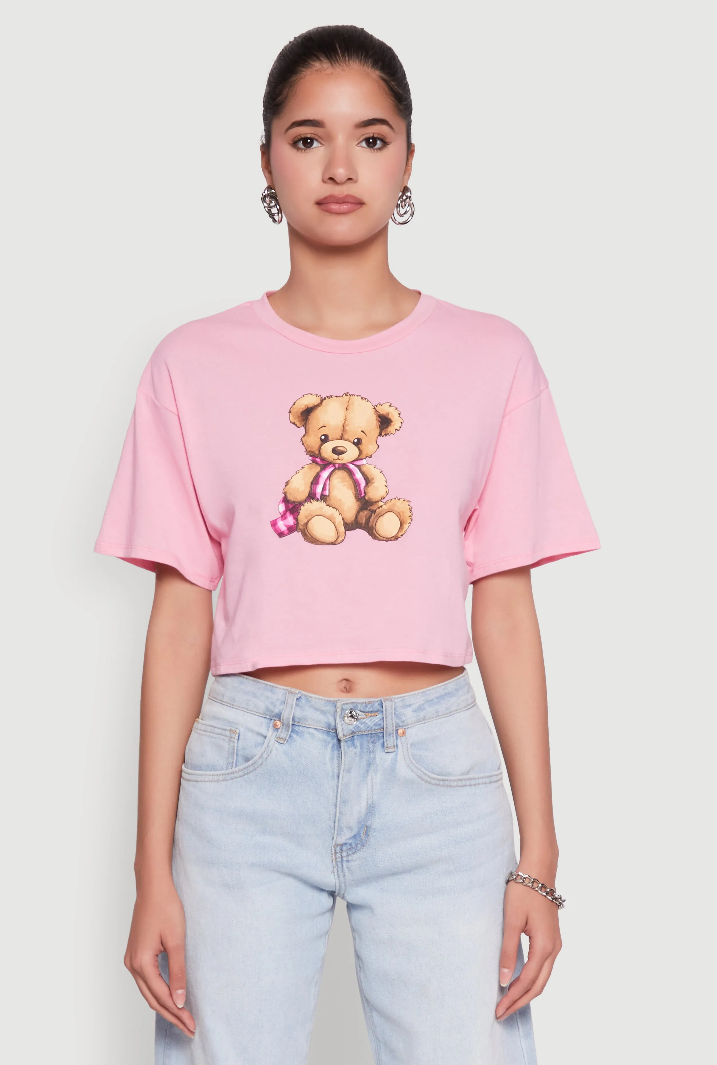 Bear Graphic Cropped Tee sold by Rainbow product image thumbnail 2
