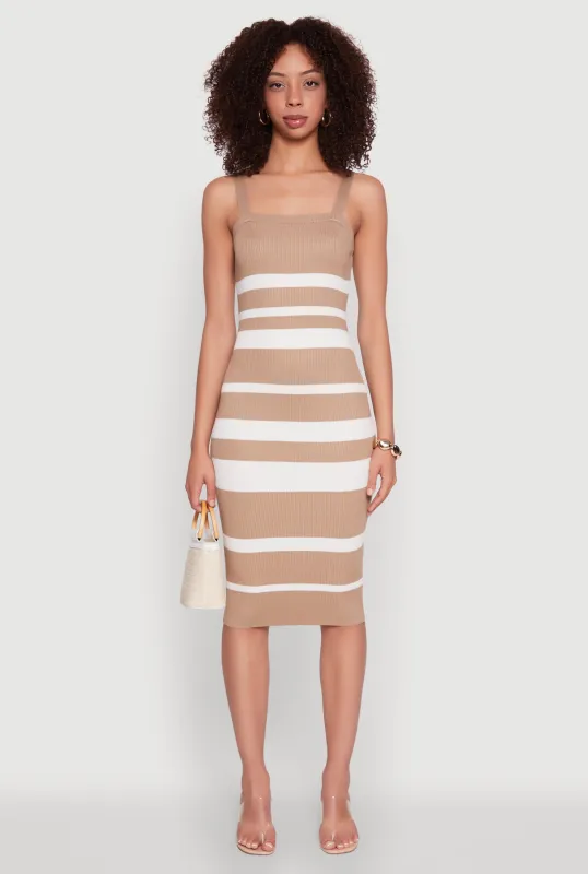 Madden Girl Striped Rib Knit Tank Dress sold by Rainbow