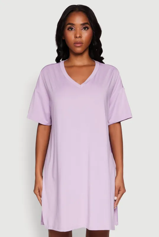 Daisy Short Sleeve Side Slit Oversized Tee sold by Rainbow