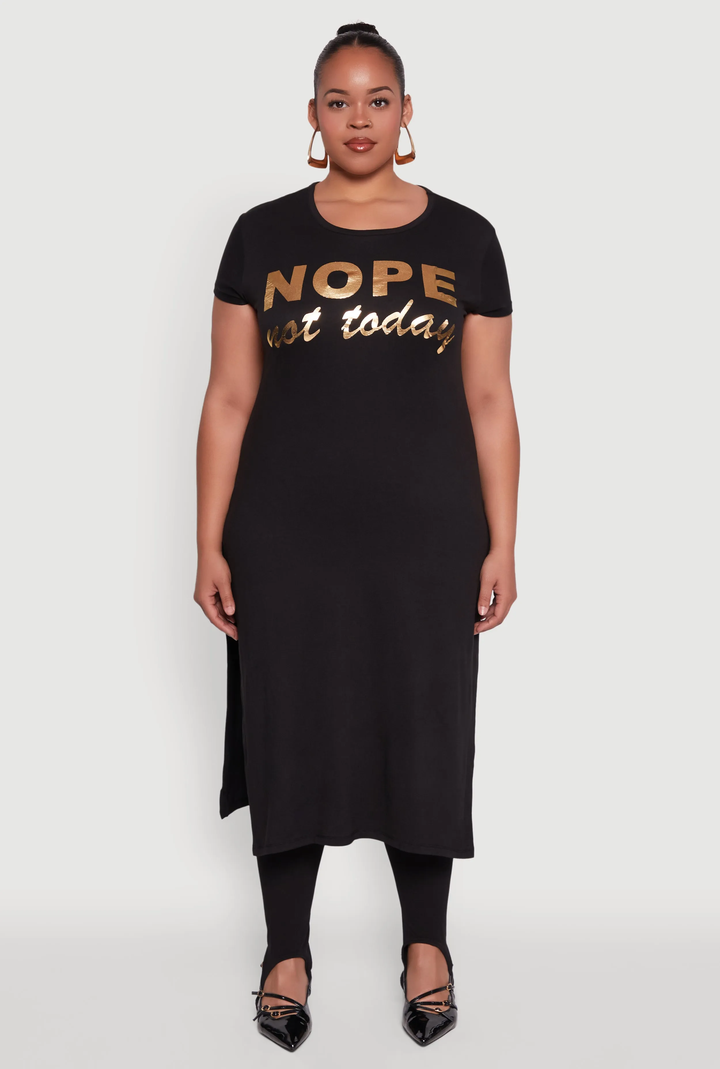 Plus Size Nope Not Today Maxi Top sold by Rainbow product image thumbnail 2