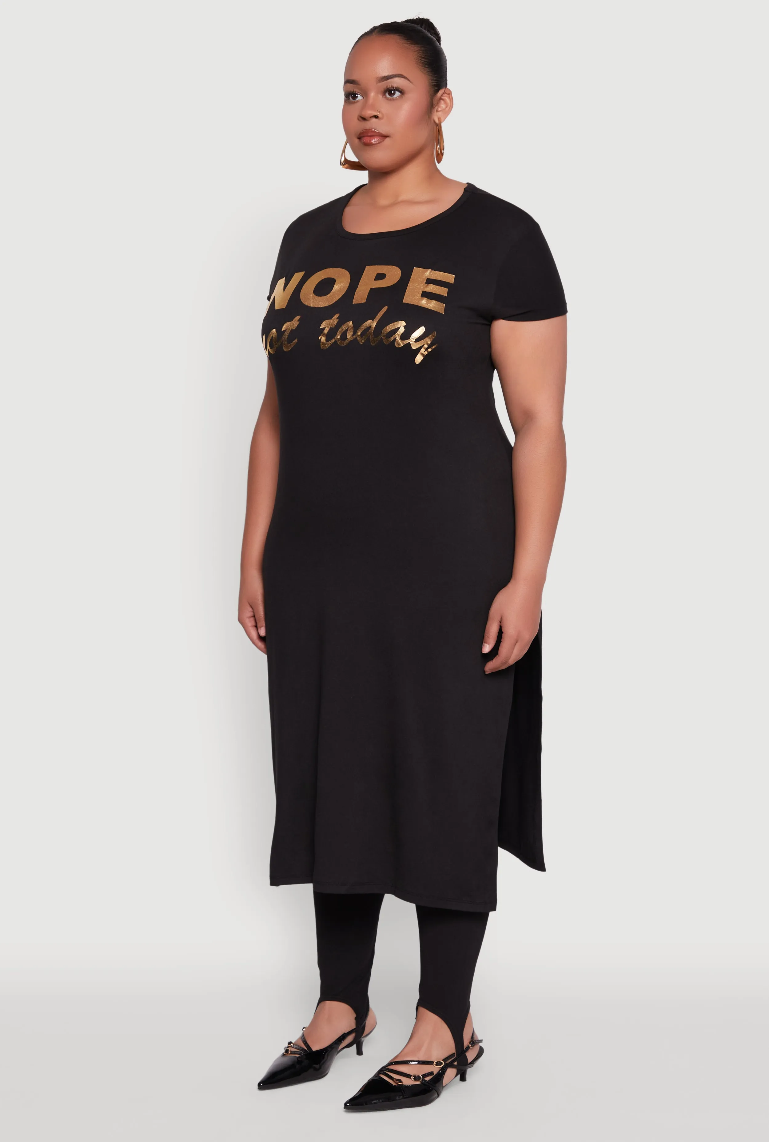 Plus Size Nope Not Today Maxi Top sold by Rainbow product image thumbnail 3