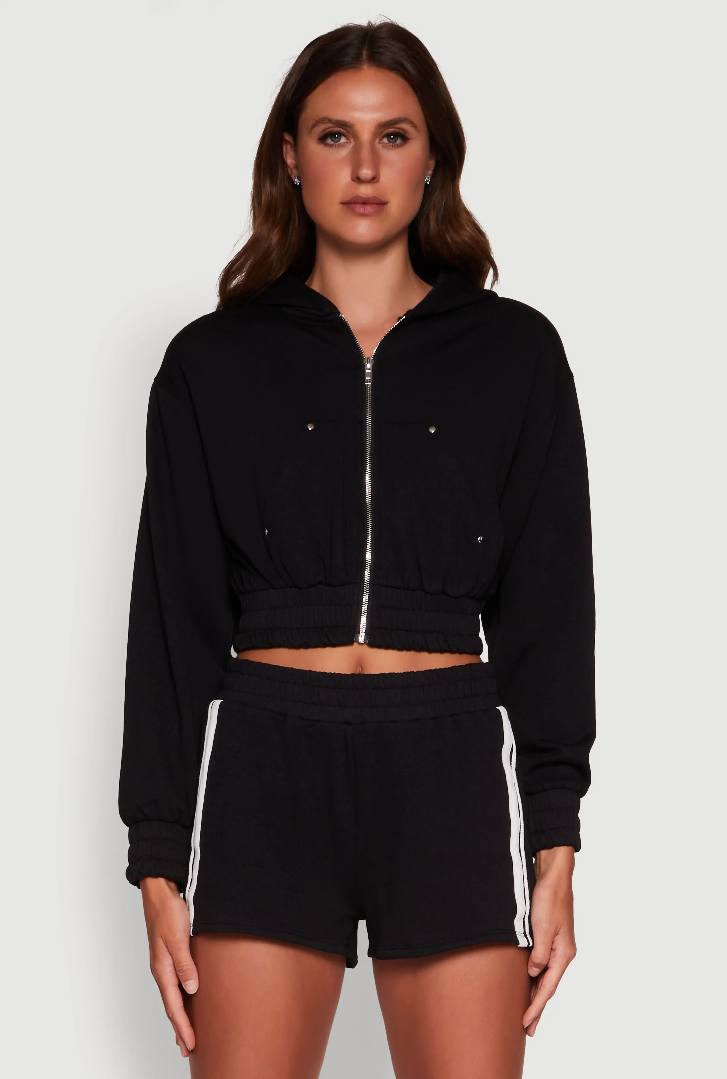 Iris Fleece Zip Front Hoodie sold by Rainbow