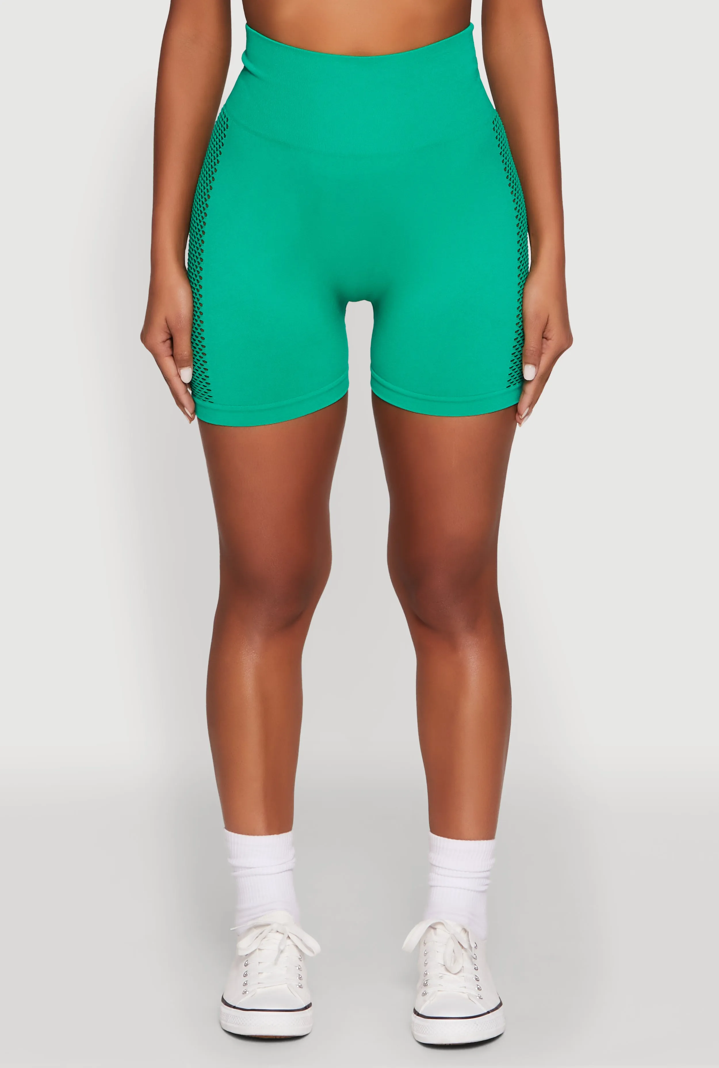 Seamless High Waisted Bike Shorts with Laser Cut sold by Rainbow product image thumbnail 3