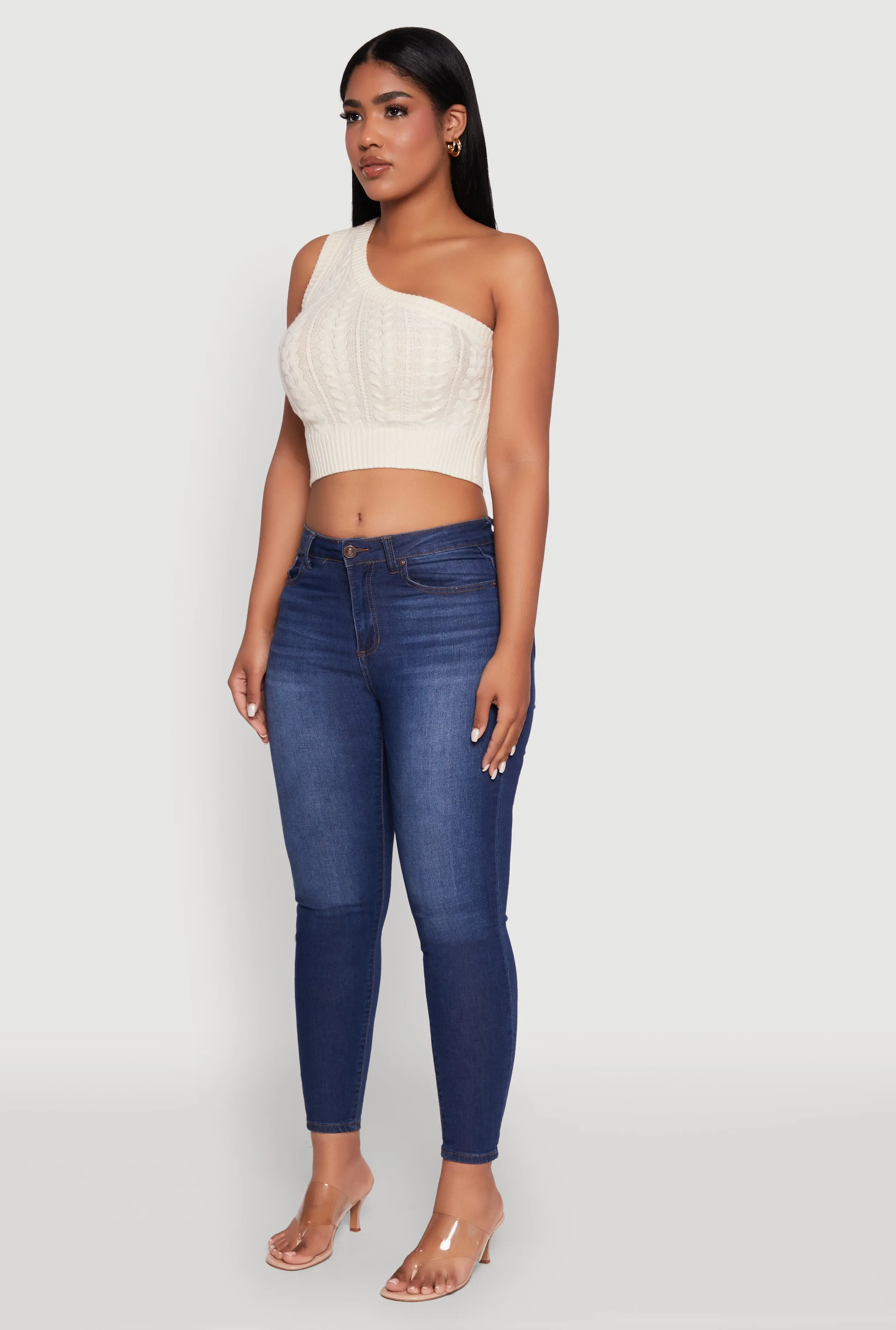 Haute Monde Stylish One Shoulder Crop Top sold by Rainbow product image thumbnail 5