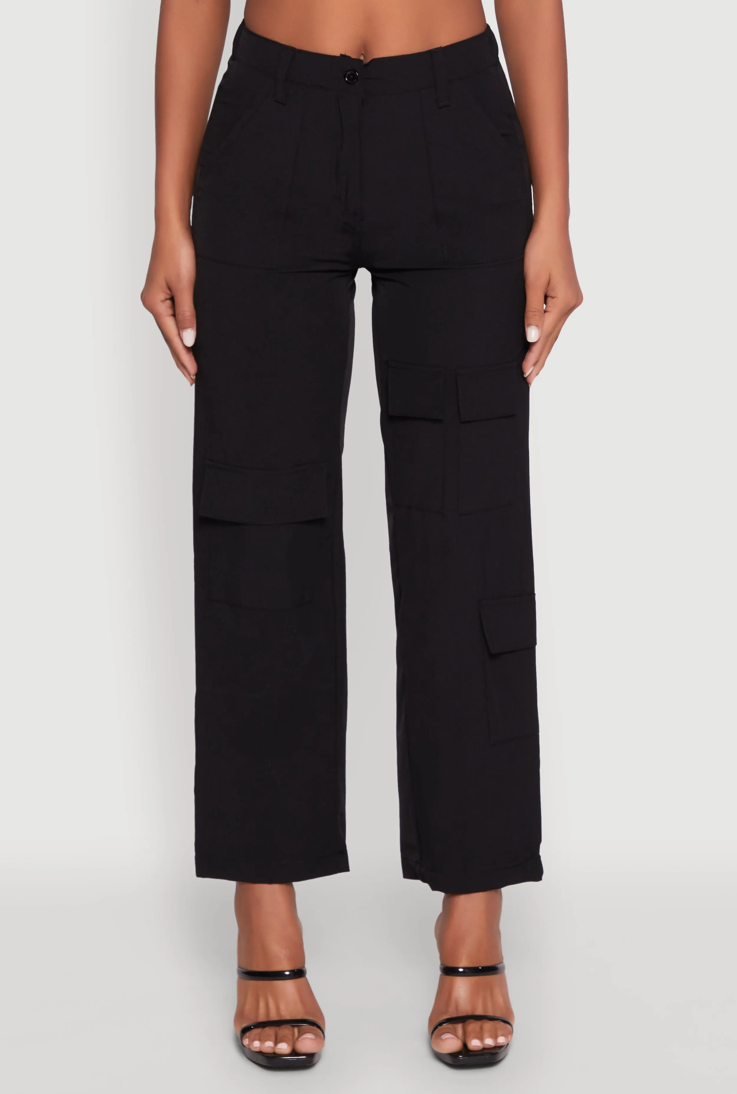 High Waisted Nylon Cargo Pants sold by Rainbow product image thumbnail 3