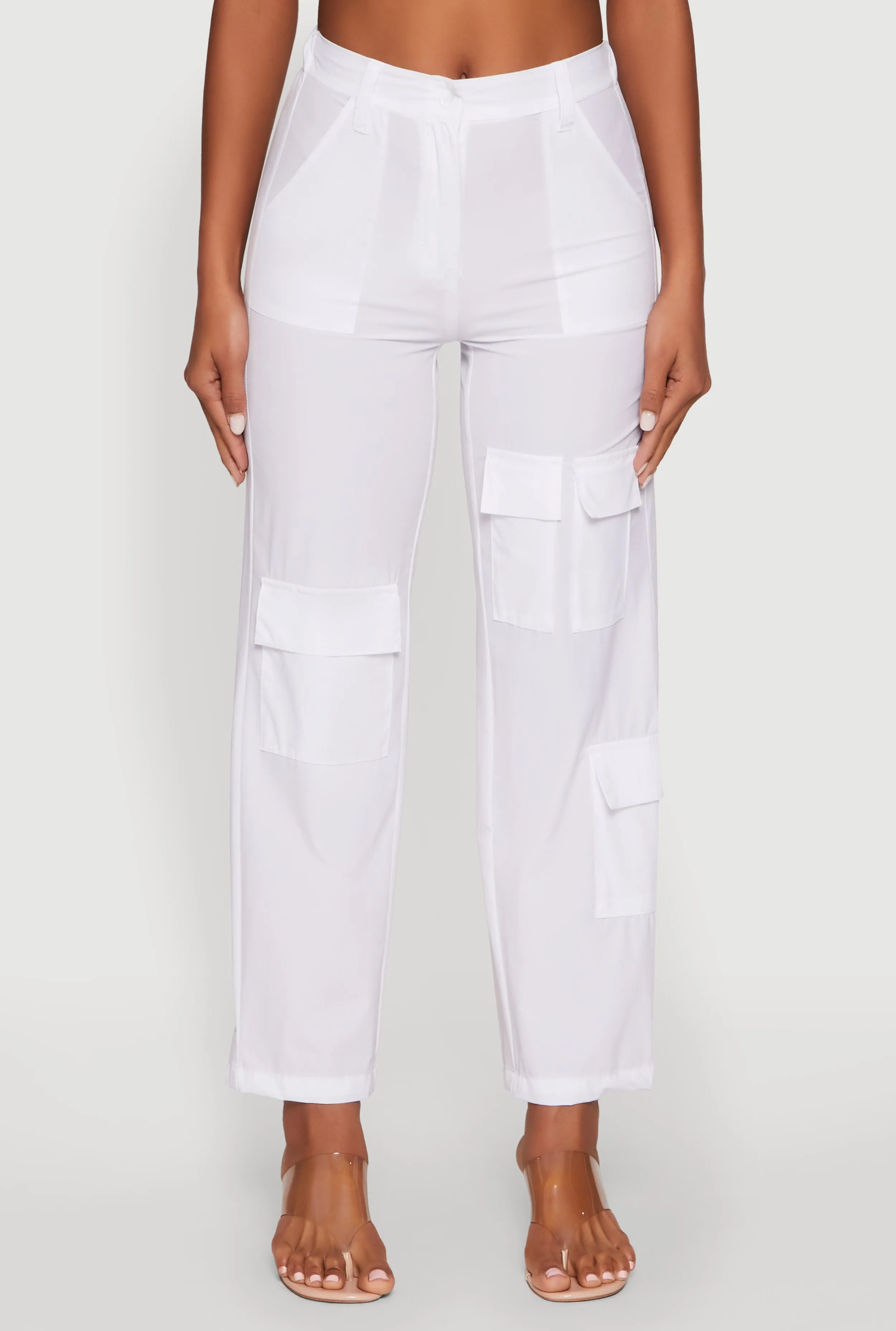 High Waisted Nylon Cargo Pants sold by Rainbow product image thumbnail 3