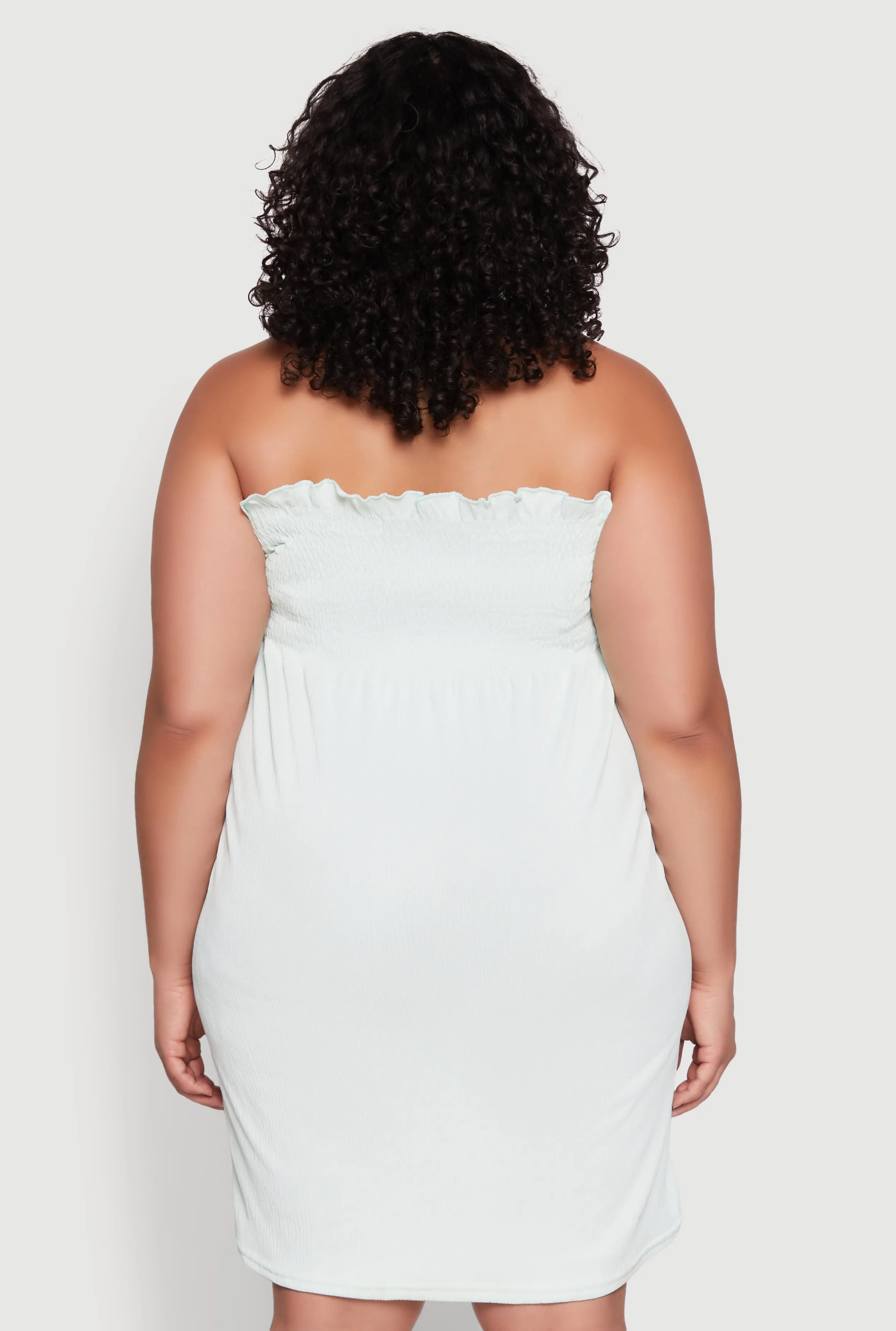 Plus Size Smocked Strapless Sleeveless Lingerie Pajama Nightgown sold by Rainbow product image thumbnail 3