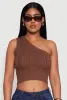 Haute Monde Stylish One Shoulder Crop Top sold by Rainbow